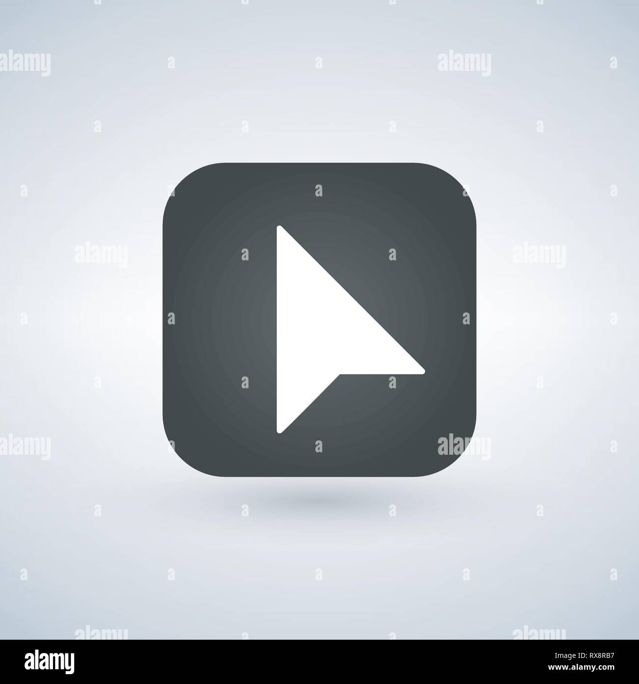 Click vector icon, cursor symbol over application button. Modern, simple flat vector illustration for web site or mobile app Stock Vector