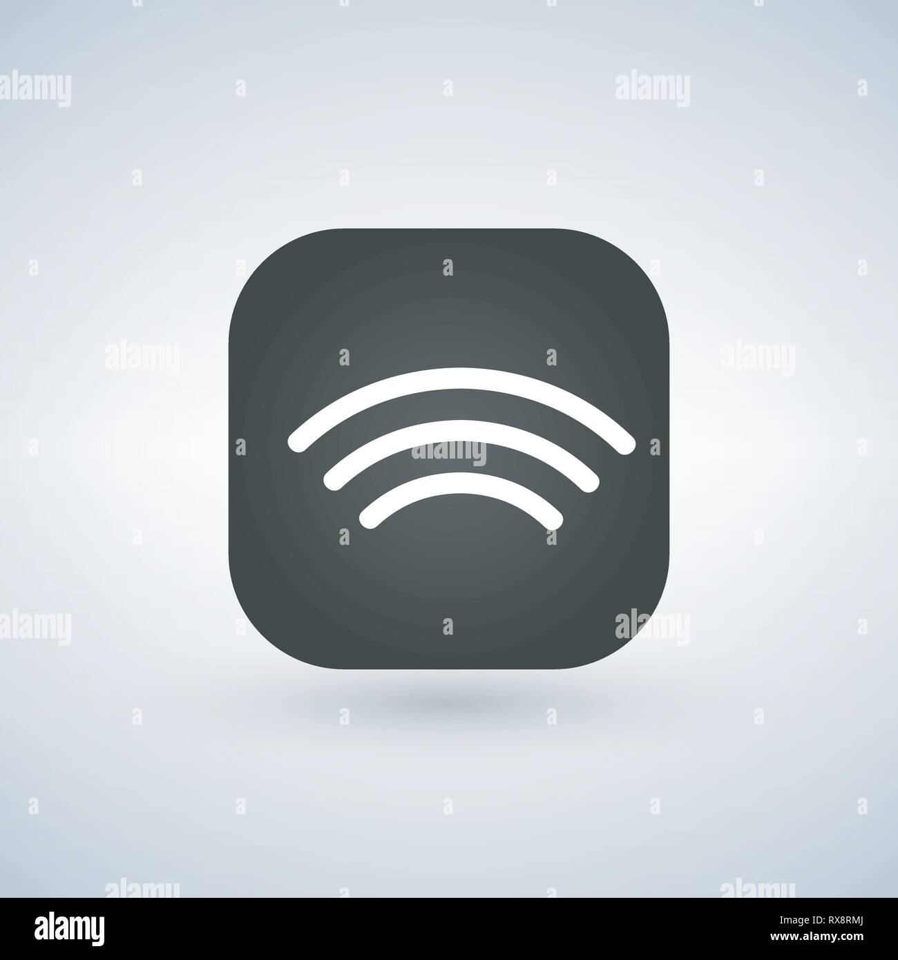 Wifi Wireless Network icons over app button. vector illustration Stock ...
