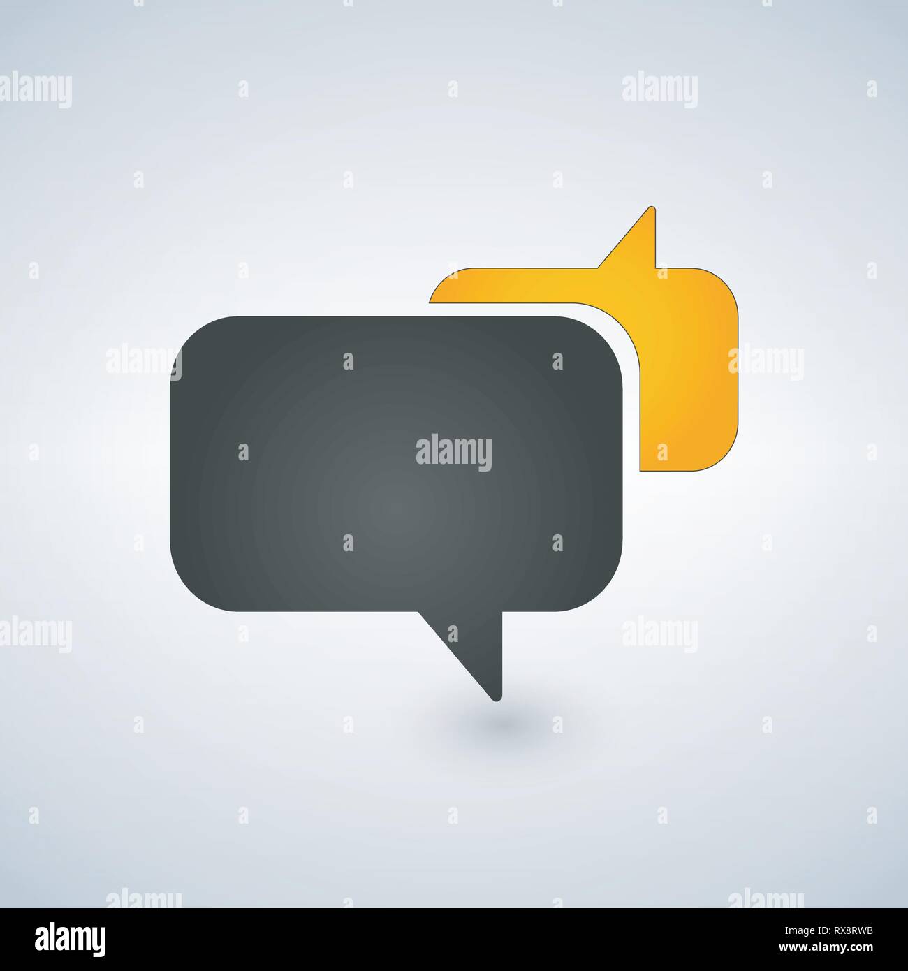 Yellow glossy speech bubble hi-res stock photography and images - Alamy