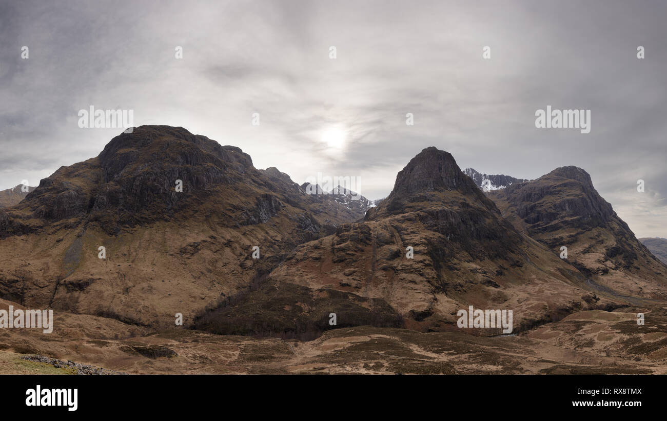 The Three Sisters in Glencoe Vally, Scotland Stock Photo - Alamy