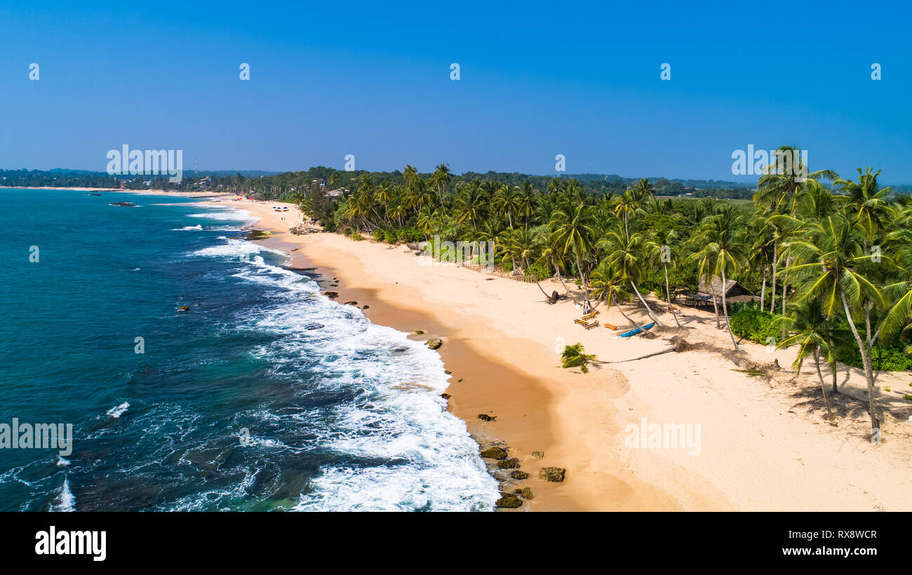 Aerial. Tangalle beach. Sri Lanka Stock Photo Alamy
