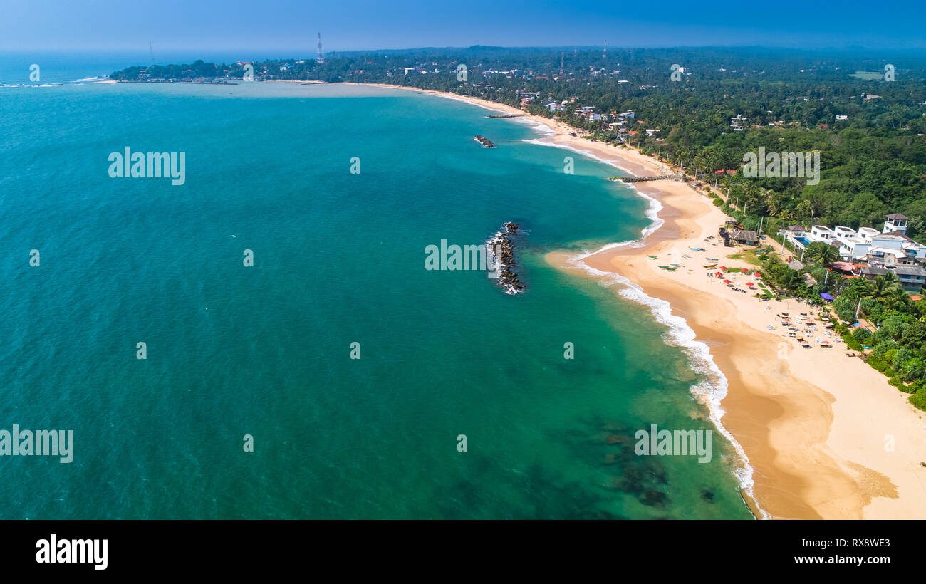 Aerial. Tangalle beach. Sri Lanka Stock Photo Alamy