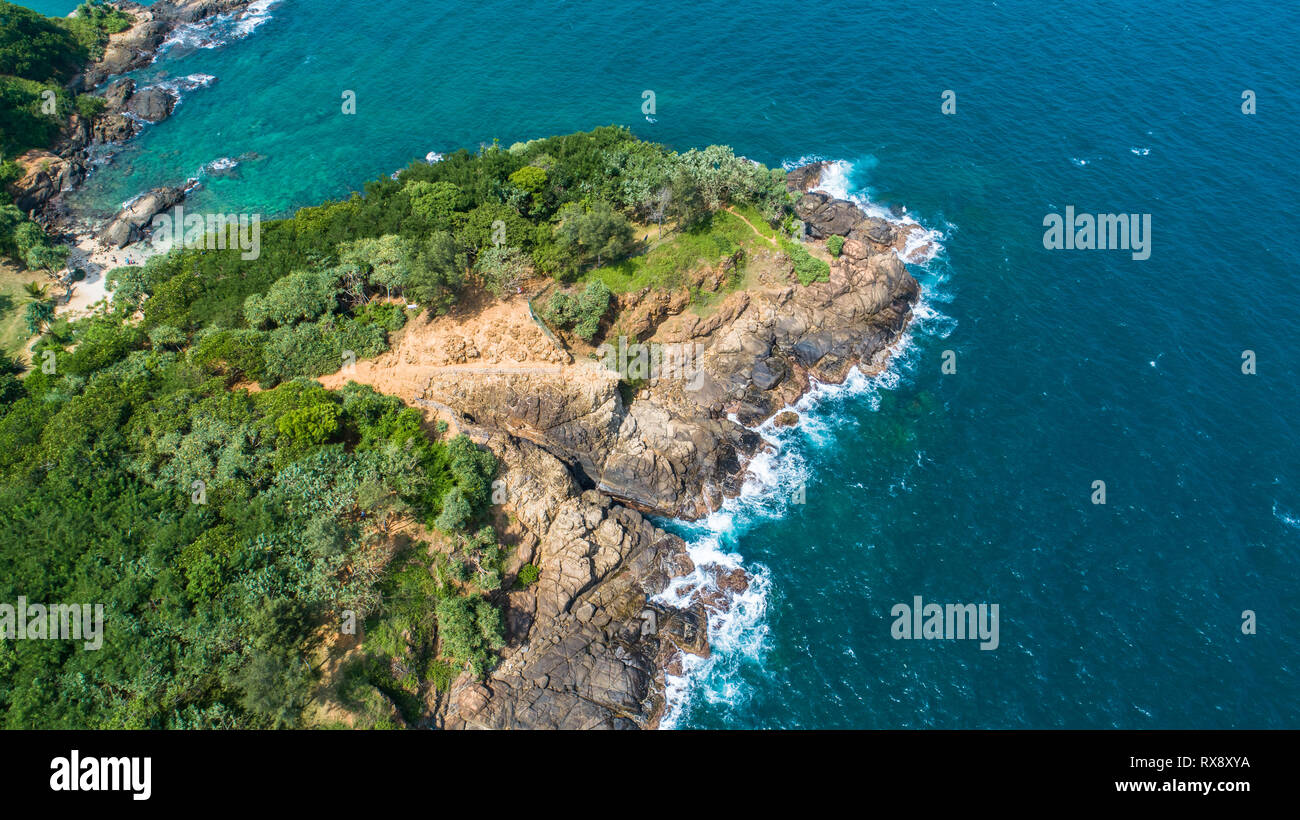 Hummanaya Aerial. Blow Hole (Hummanaya). Dikwella, Sri Lanka Stock Photo - Alamy