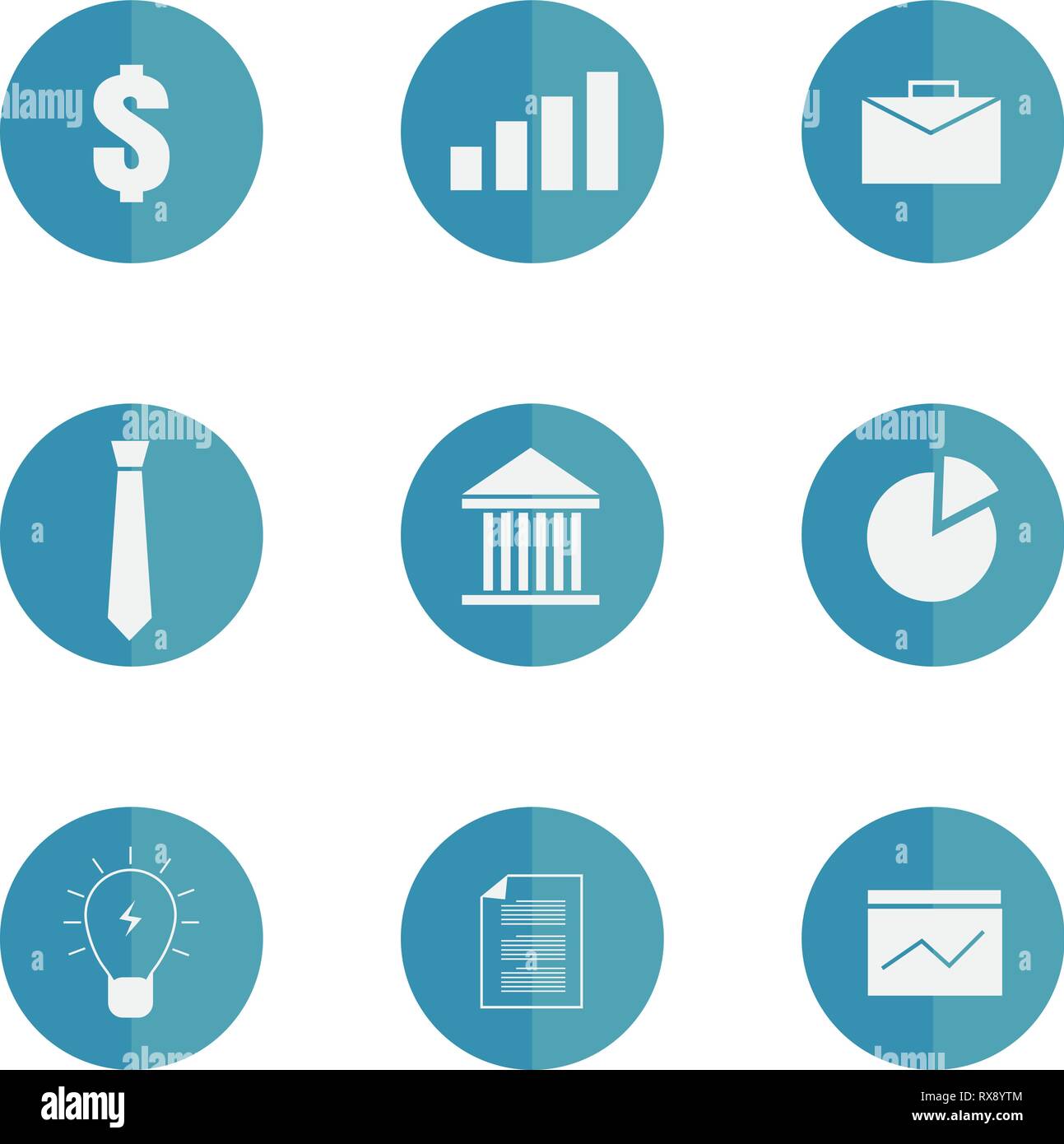 illustration business icon set flat design Stock Vector Image & Art - Alamy