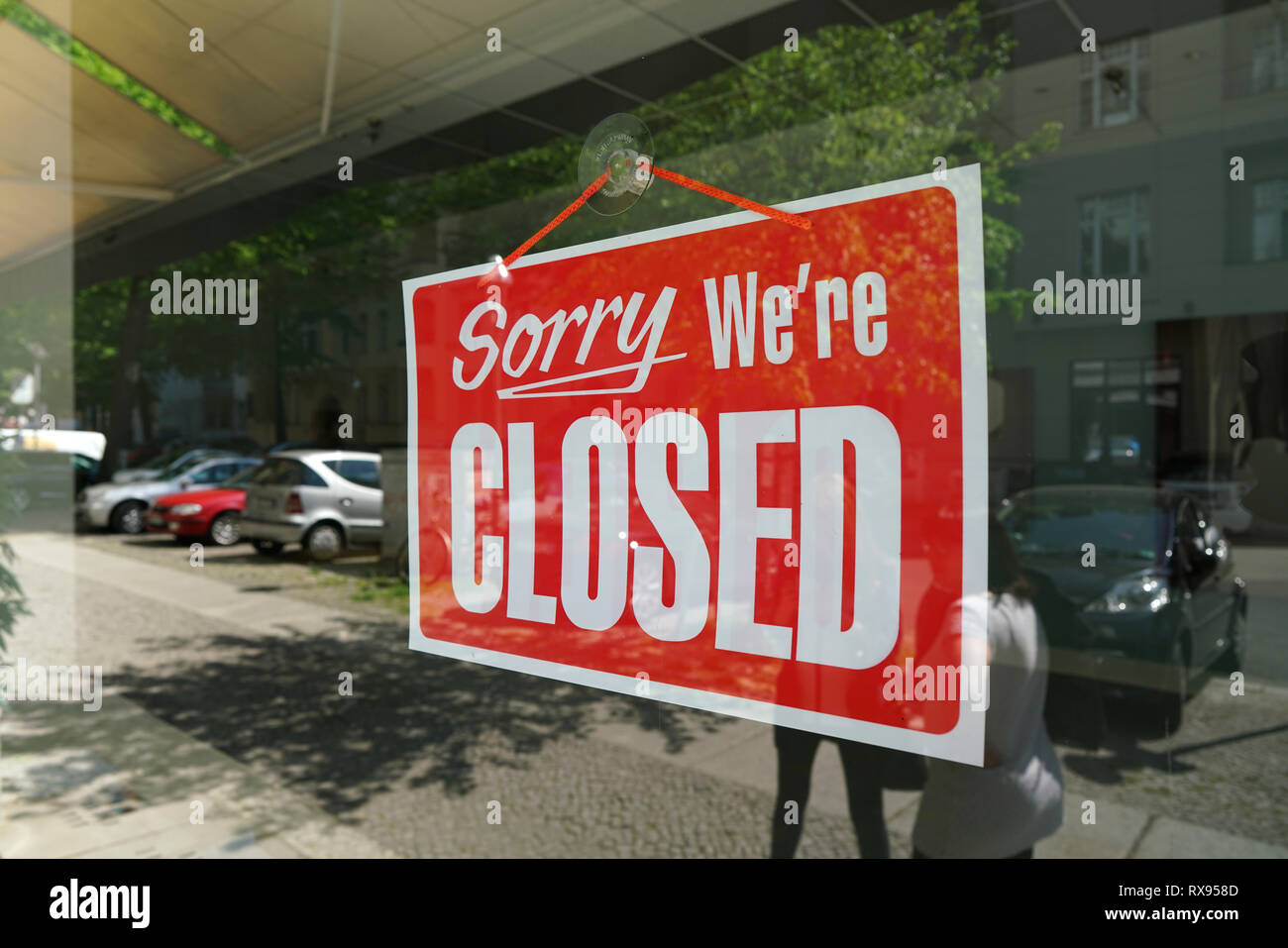 closed shop in Berlin Stock Photo Alamy