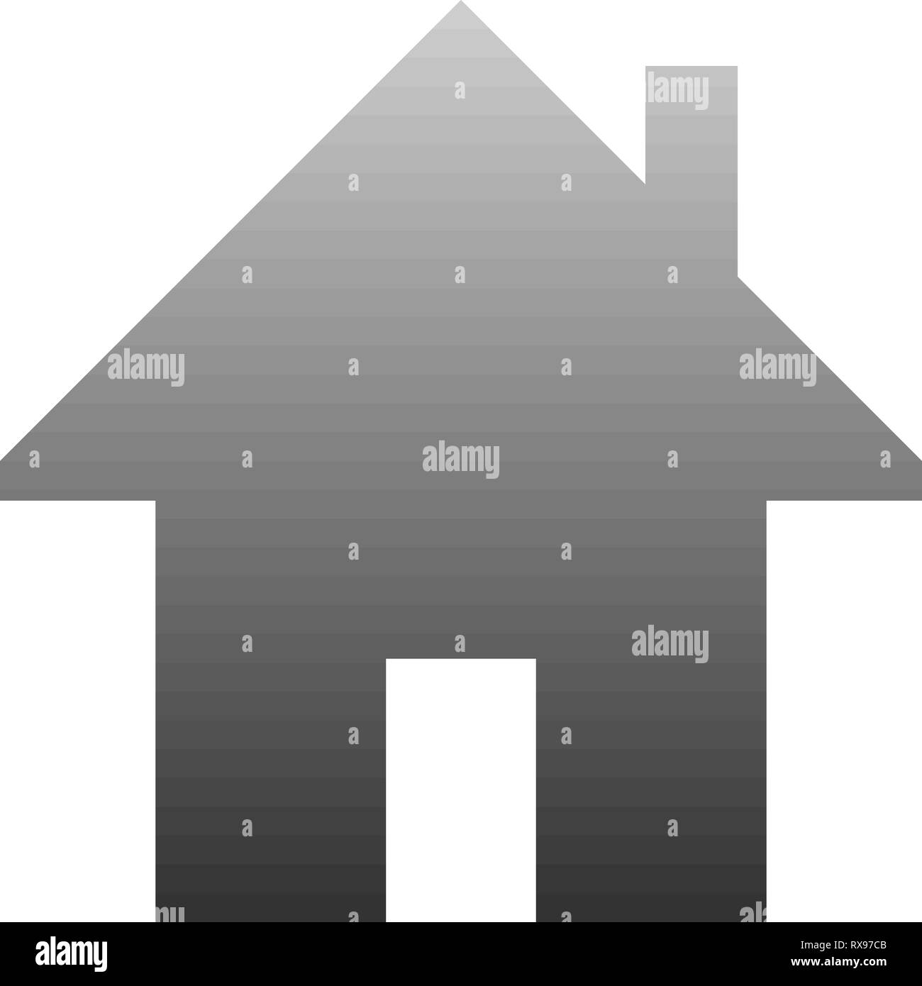 Home symbol icon - gray gradient, isolated - vector illustration Stock ...
