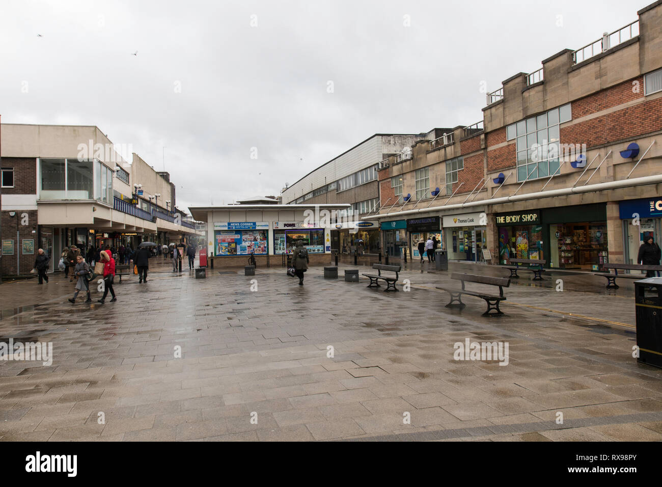 A rainy day in Stockport Stock Photo Alamy