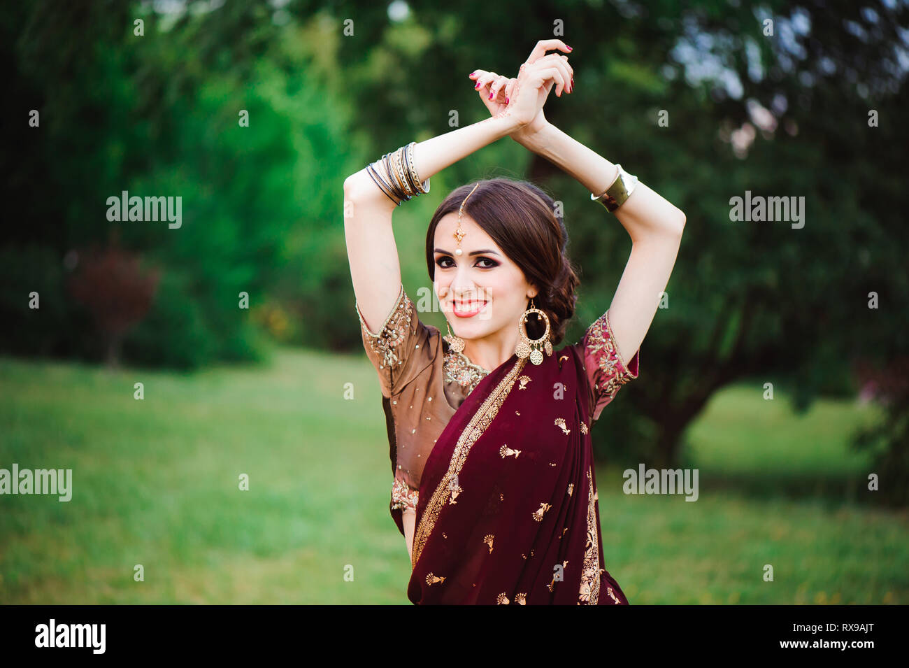 South indian woman, jewelry hi-res stock photography and images