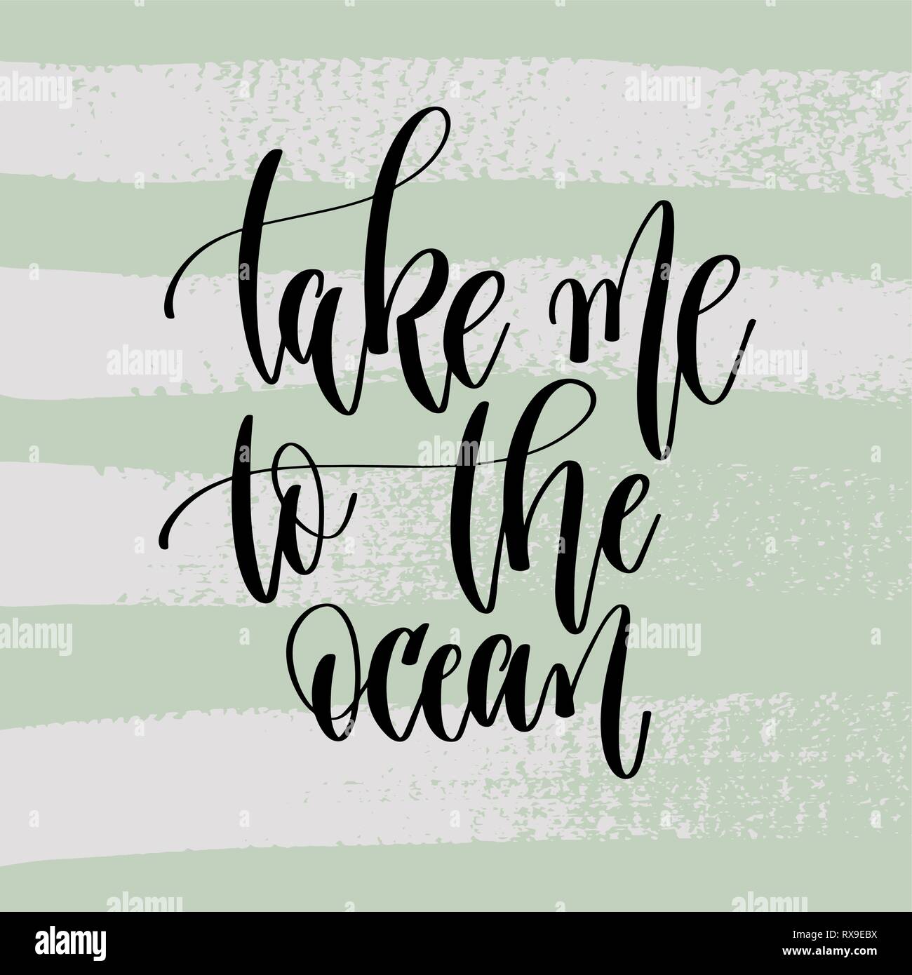 take me to the ocean - hand lettering poster to summer holiday design ...