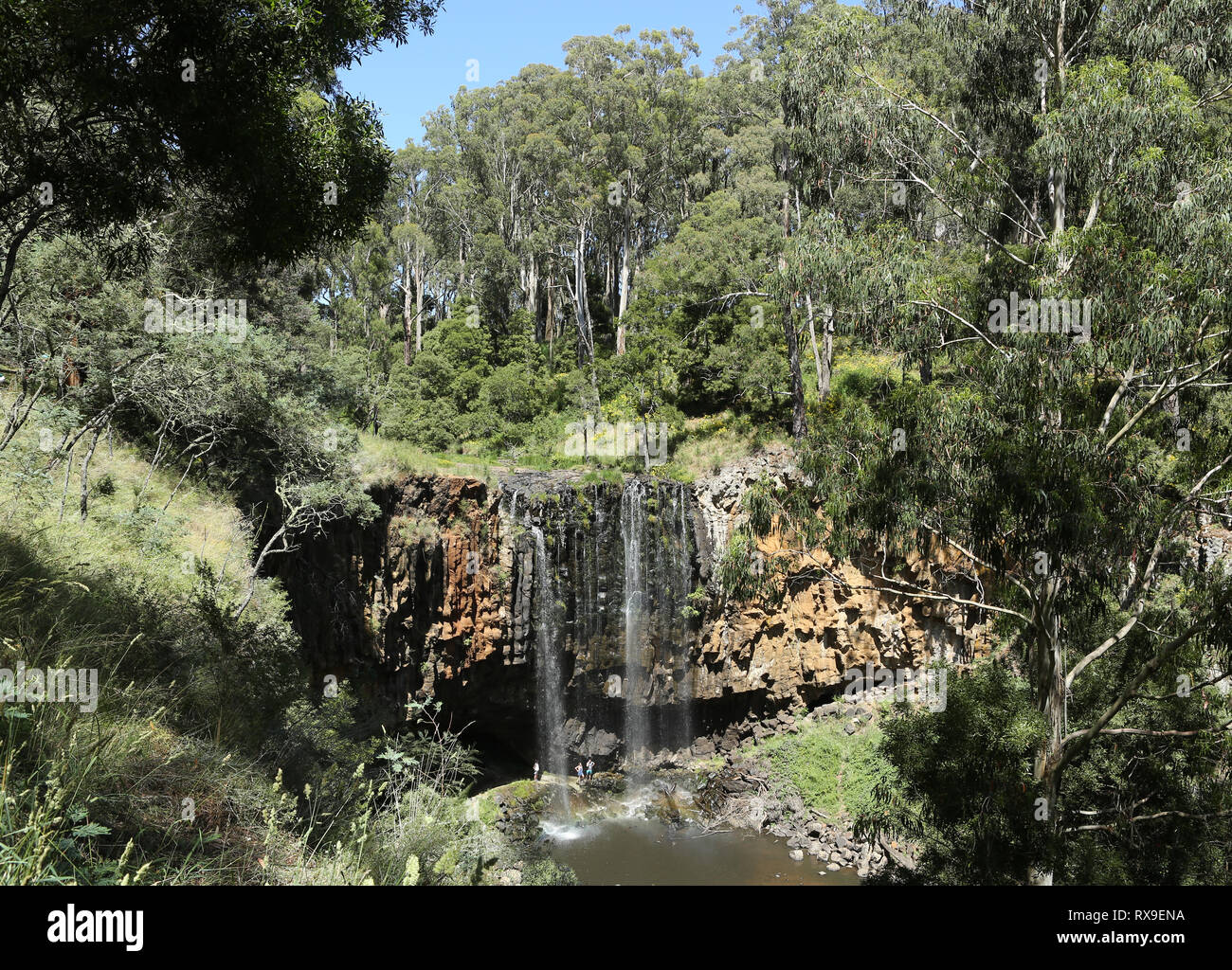 The Trentham Falls in the Coliban River Scenic Reserve in the ...