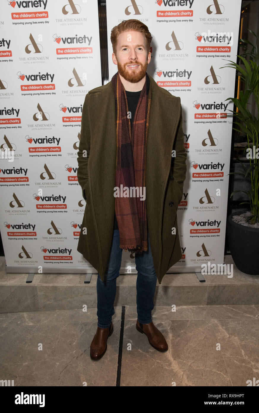 Celebrities and leading business names attend Variety The Children's Charity fundraising evening held at The Athenaeum Hotel  Featuring: Neil Jones Where: London, United Kingdom When: 05 Feb 2019 Credit: Phil Lewis/WENN.com Stock Photo