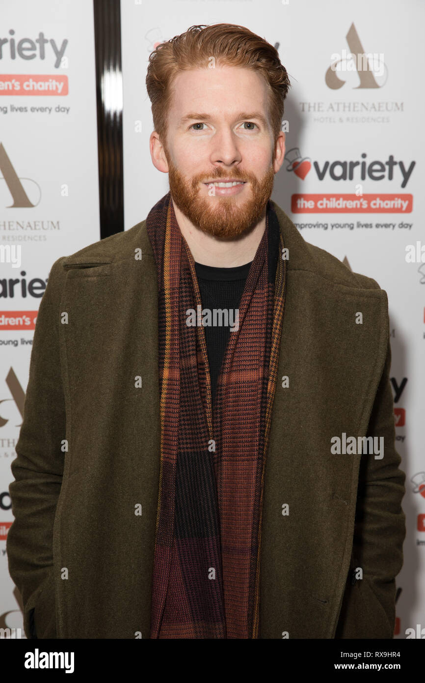 Celebrities and leading business names attend Variety The Children's Charity fundraising evening held at The Athenaeum Hotel  Featuring: Neil Jones Where: London, United Kingdom When: 05 Feb 2019 Credit: Phil Lewis/WENN.com Stock Photo