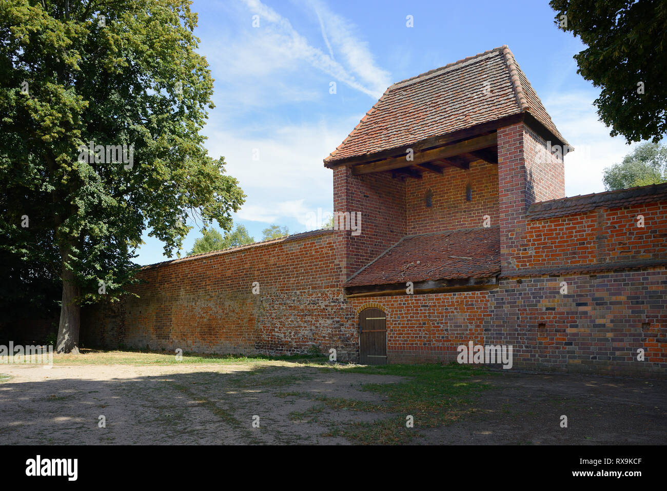Wiekhaus house, fortification wall, Wittstock, Wittstock an der Dosse, Brandenburg, Germany Stock Photo
