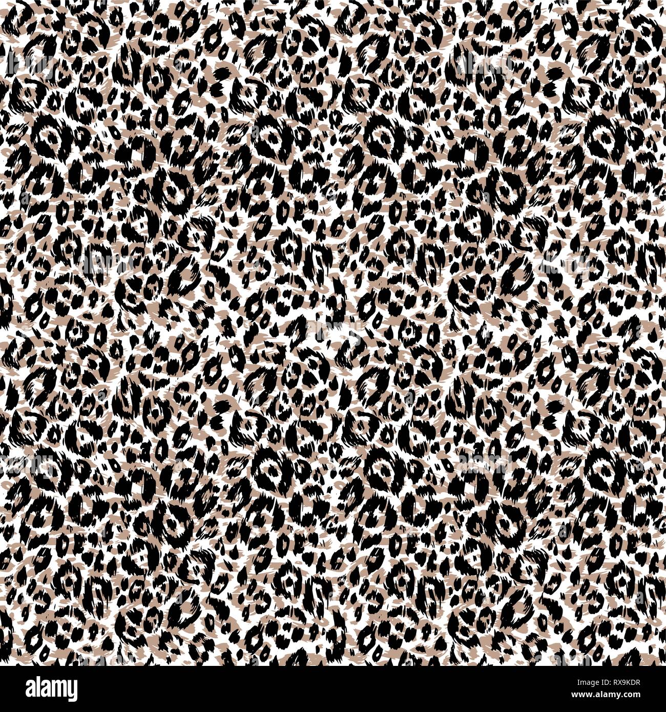Abstract textured pattern. Bright animal skin. Leopard seamless print. Stock Vector