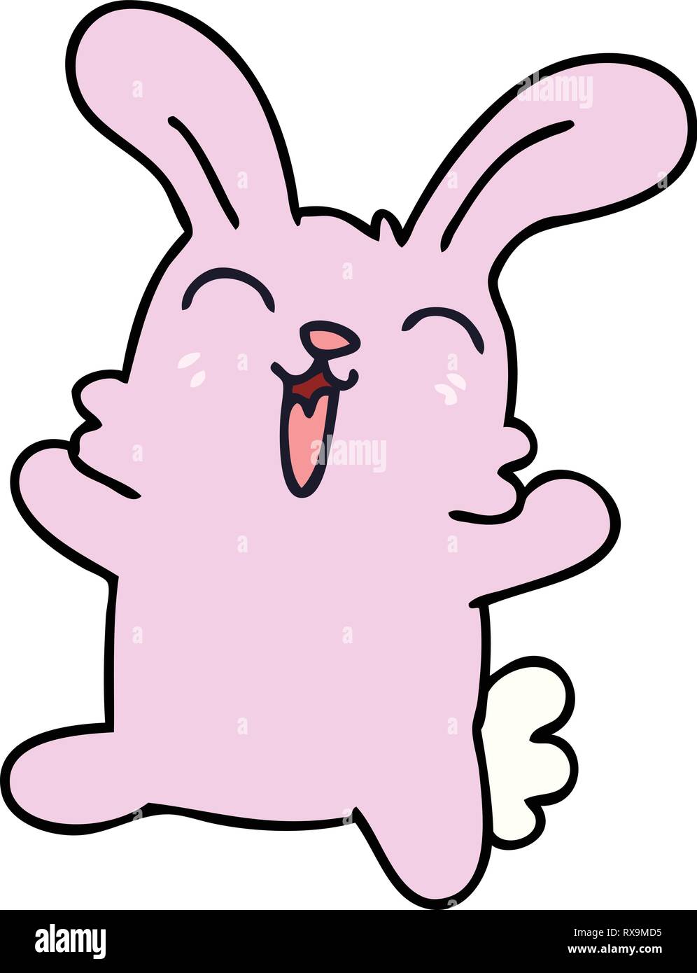 Wierd Cartoon Rabbit hand drawn quirky cartoon rabbit Stock Vector Image & Art - Alamy