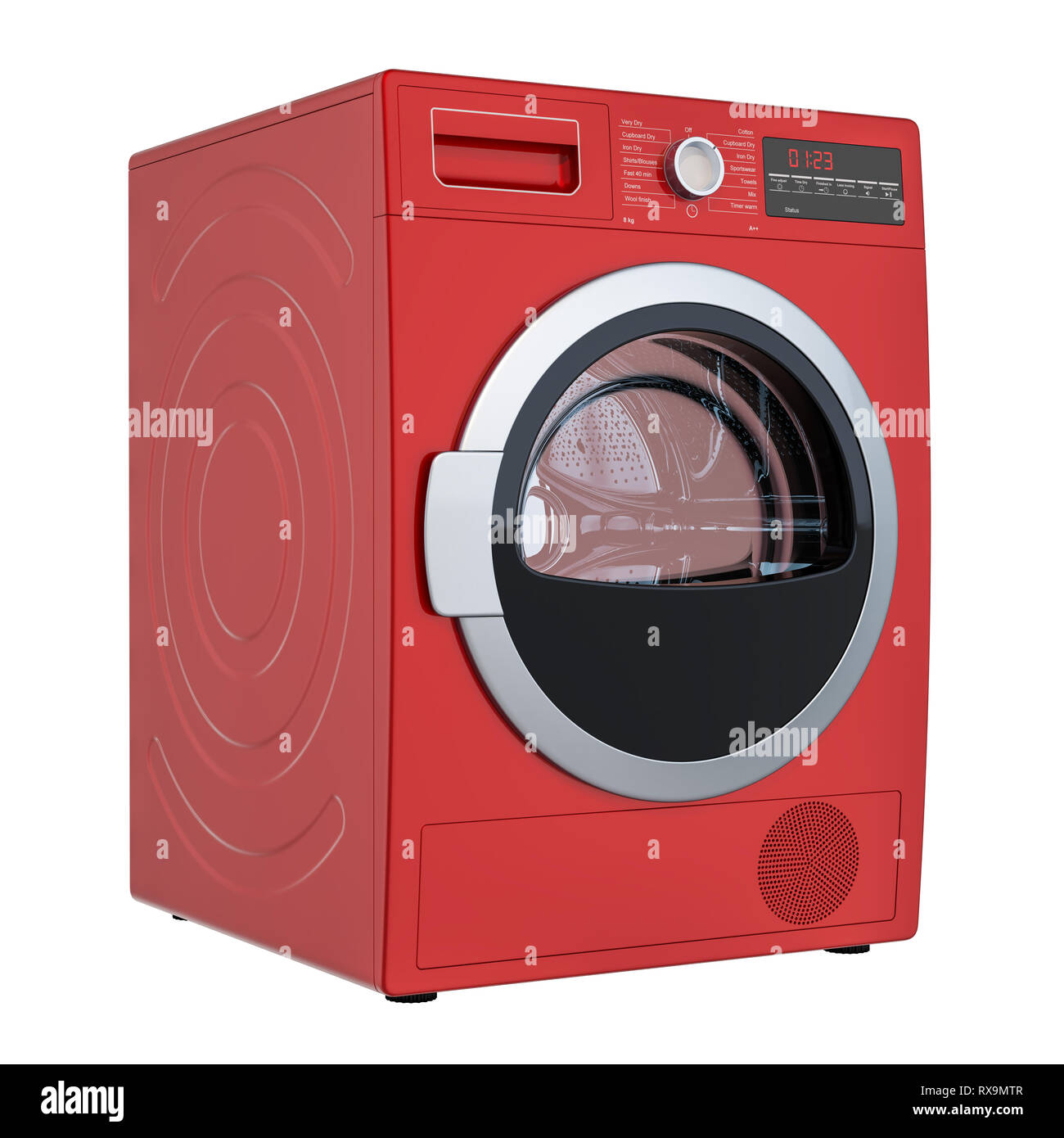 Modern red clothes dryer, 3D rendering isolated on white background Stock  Photo - Alamy