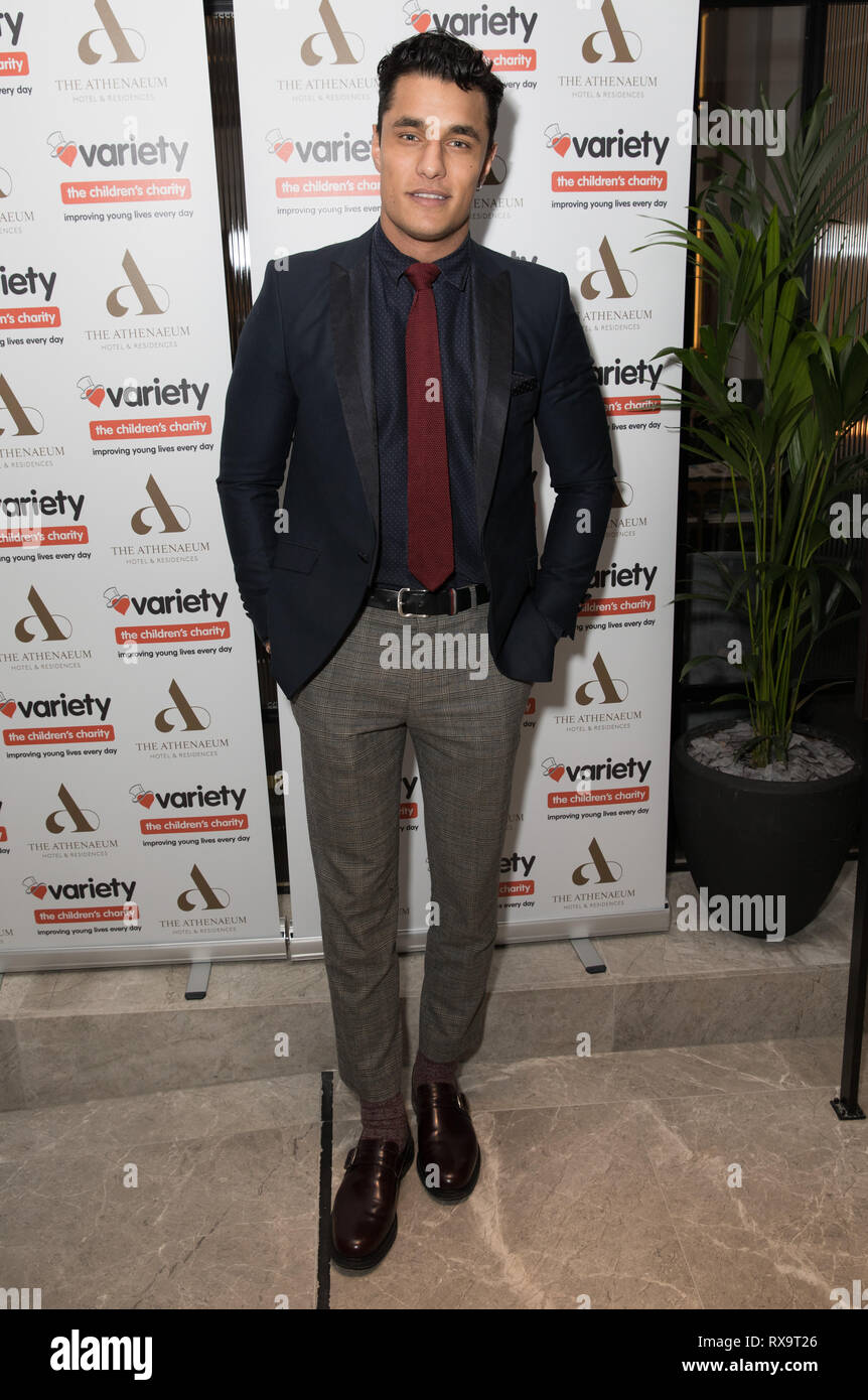 Celebrities and leading business names attend Variety The Children's Charity fundraising evening held at The Athenaeum Hotel  Featuring: Staz Nair Where: London, United Kingdom When: 05 Feb 2019 Credit: Phil Lewis/WENN.com Stock Photo