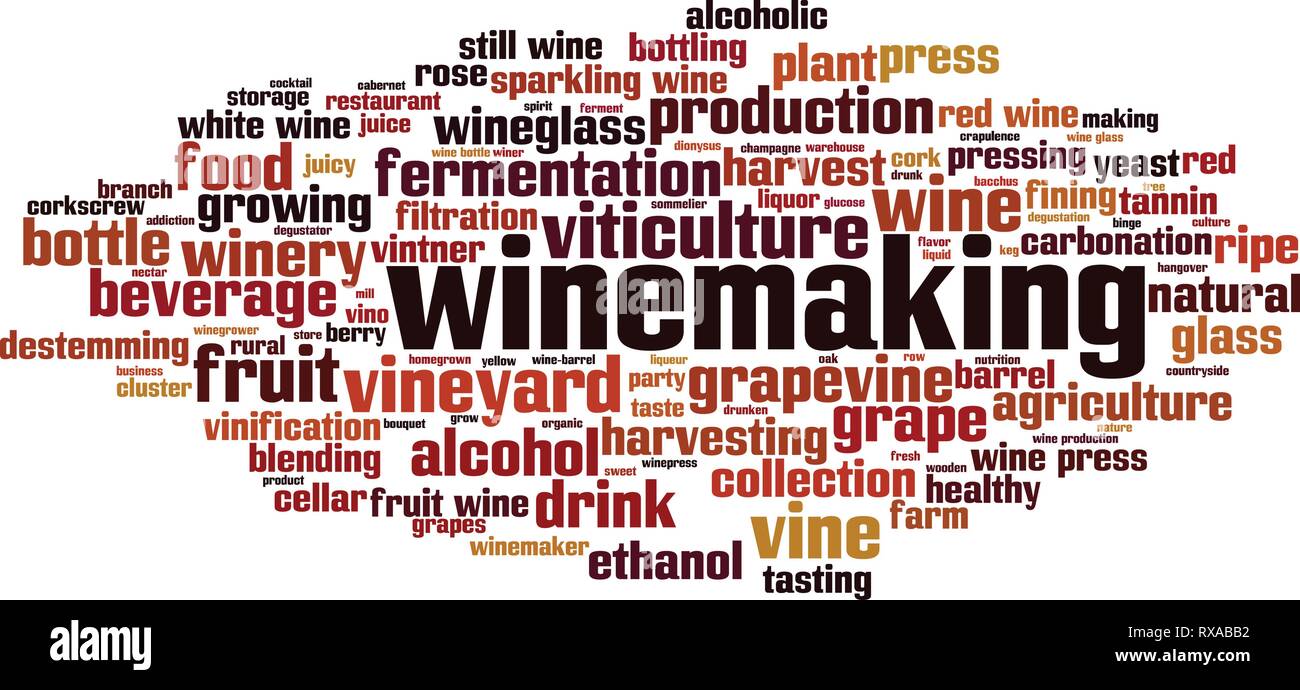 Winemaking word cloud concept. Vector illustration Stock Vector Image