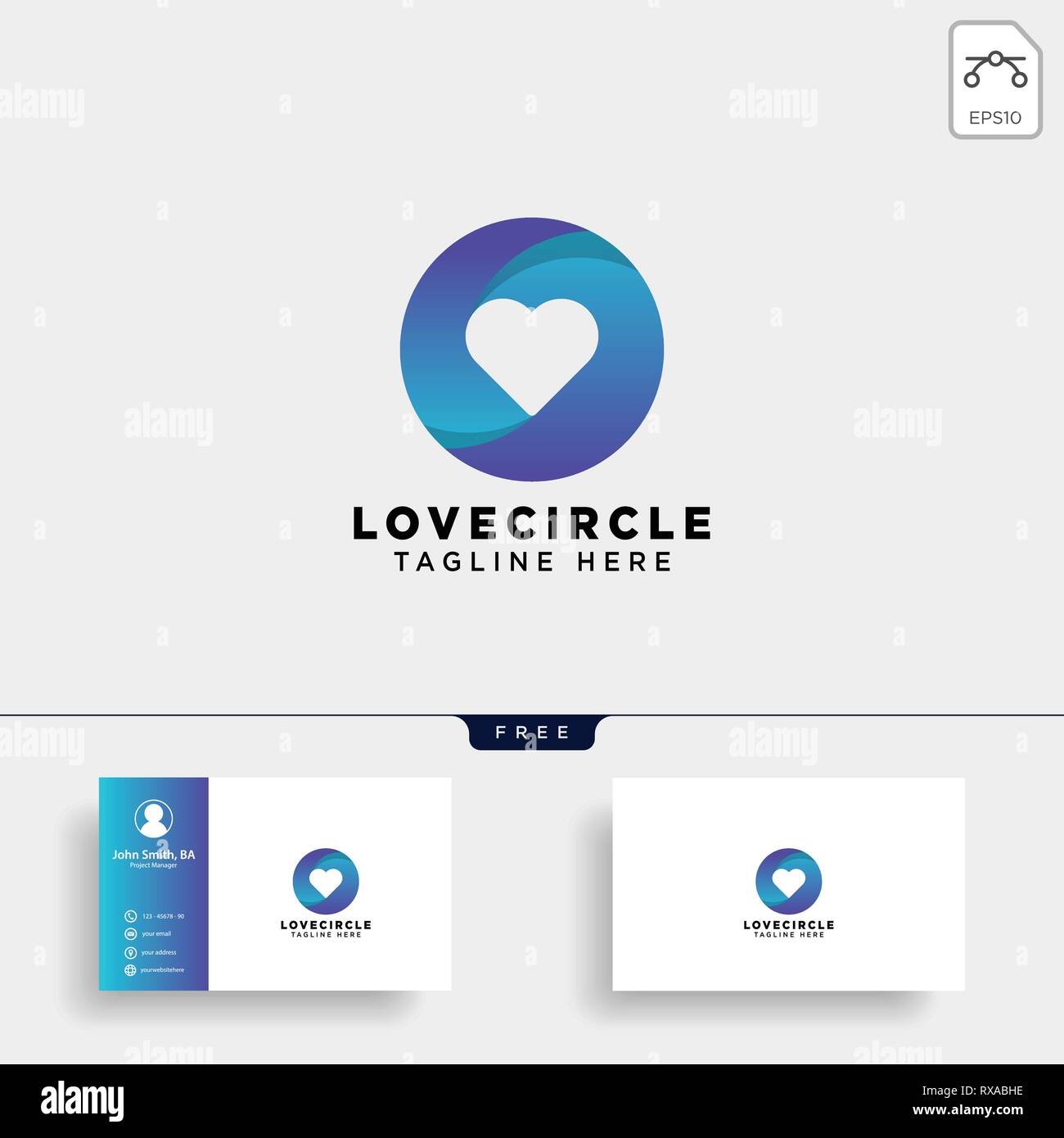 dating love circle gradient logo template vector illustration icon element isolated Stock Vector