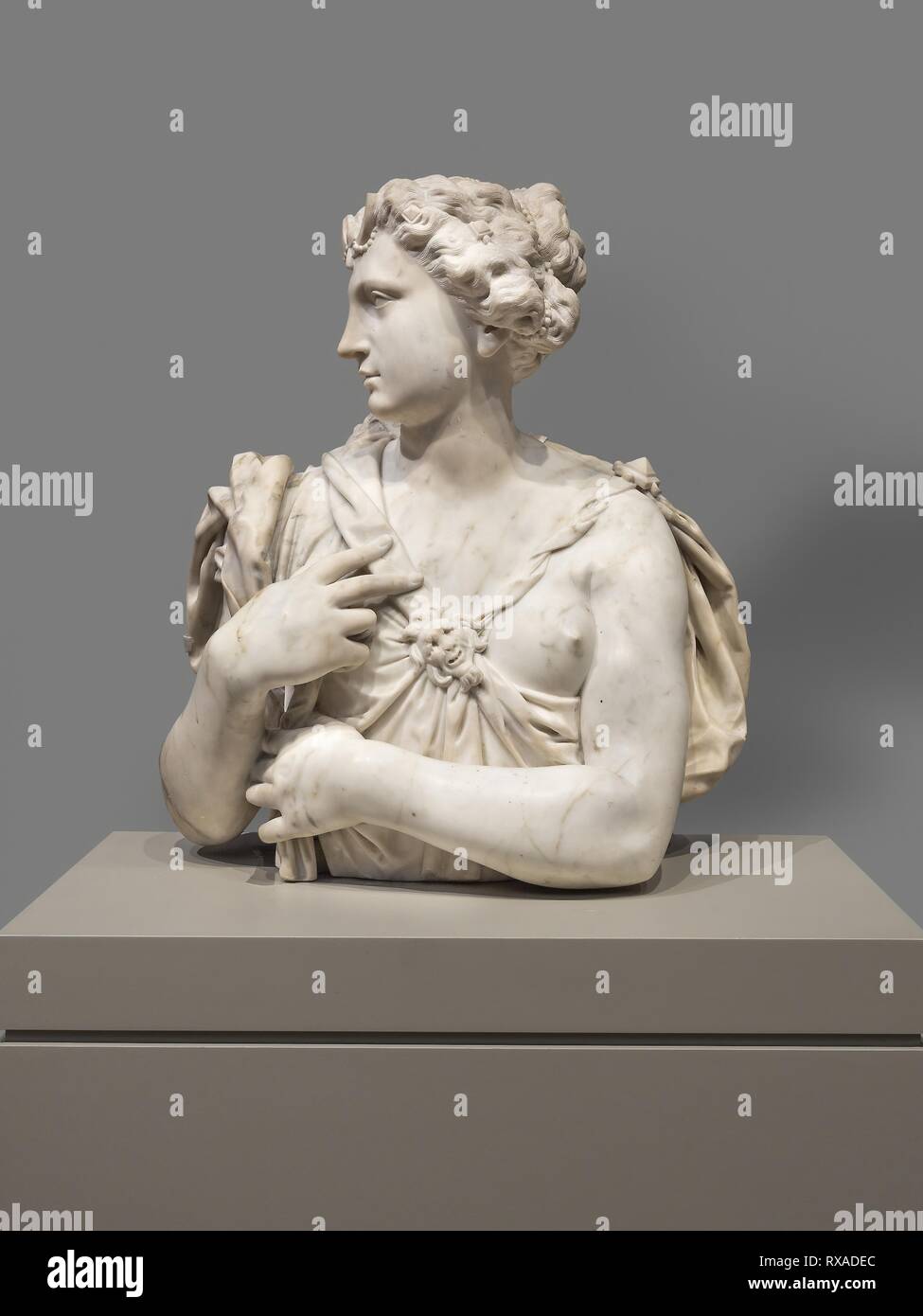 Bust of Diana. Giuseppe Mazza; Italian, 1653--1741. Date: 1653-1741.  Dimensions: 67.9 × 59.1 × 27.9 cm (26 3/4 × 23 1/4 × 11 in.). Marble.  Origin: France. Museum: The Chicago Art Institute Stock Photo - Alamy