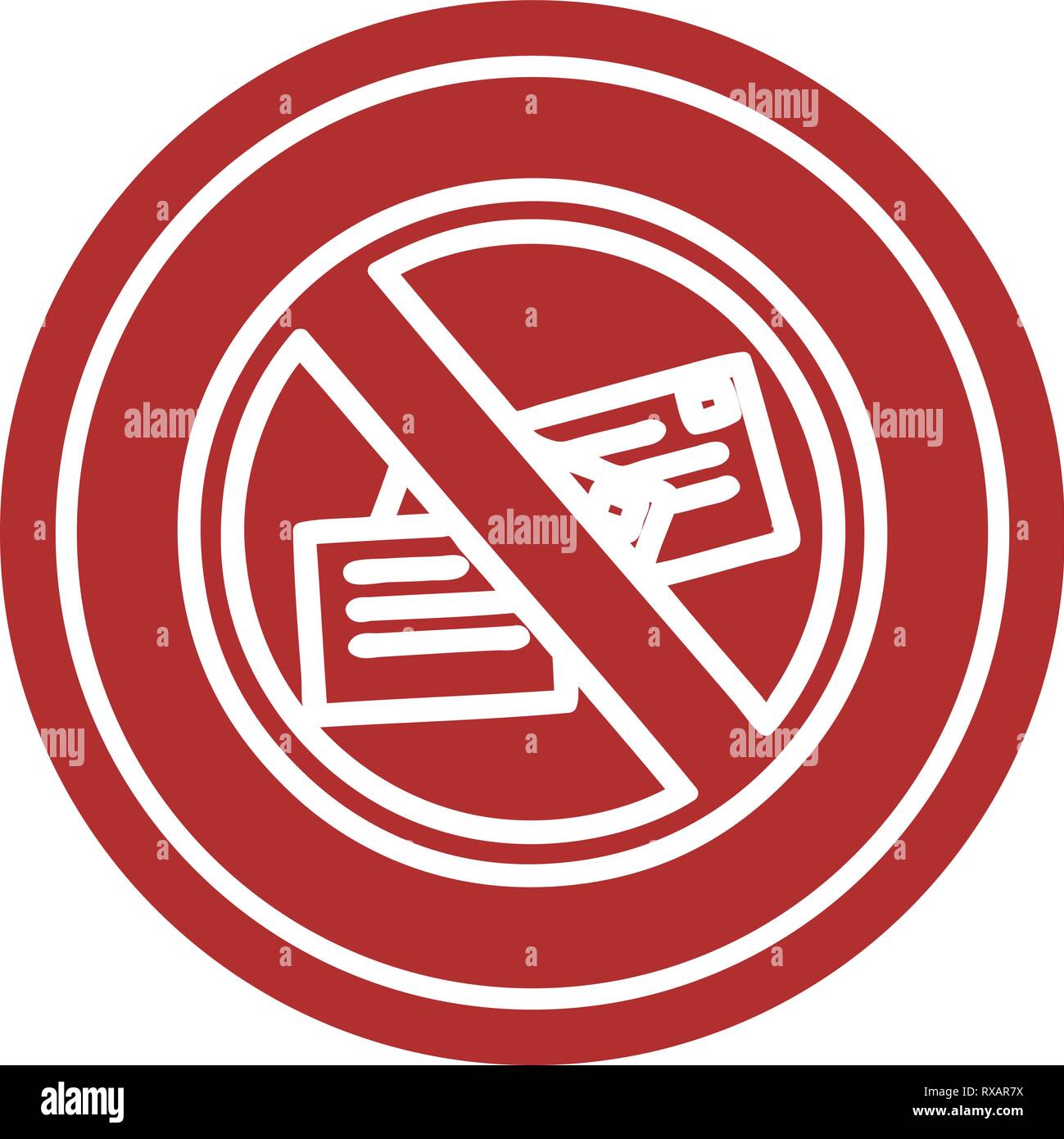 no mail circular icon symbol Stock Vector Image & Art Alamy