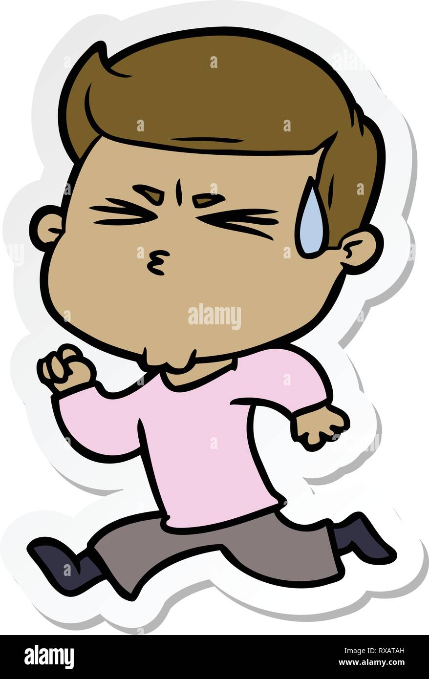 sticker of a cartoon man sweating Stock Vector Image & Art - Alamy sticker of a cartoon man sweating Stock Vector Image & Art - Alamy