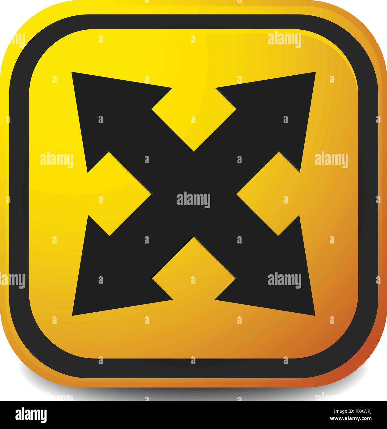4-way arrow as expand, resize, adjustment, alignment icon Stock Vector ...