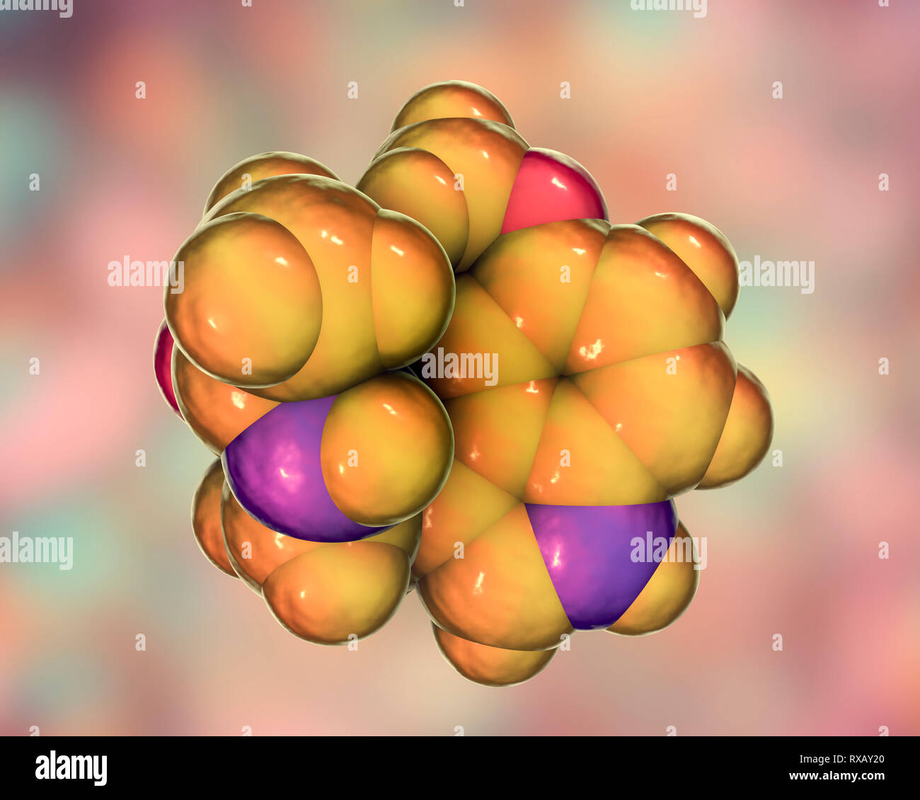 Melatonin hormone, molecular model Stock Photo Alamy