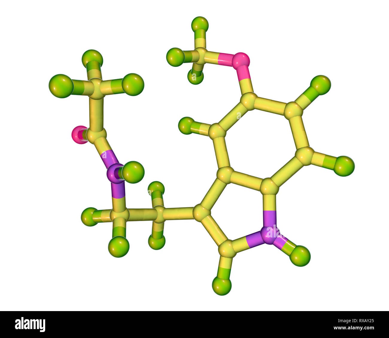 Melatonin hormone, molecular model Stock Photo Alamy