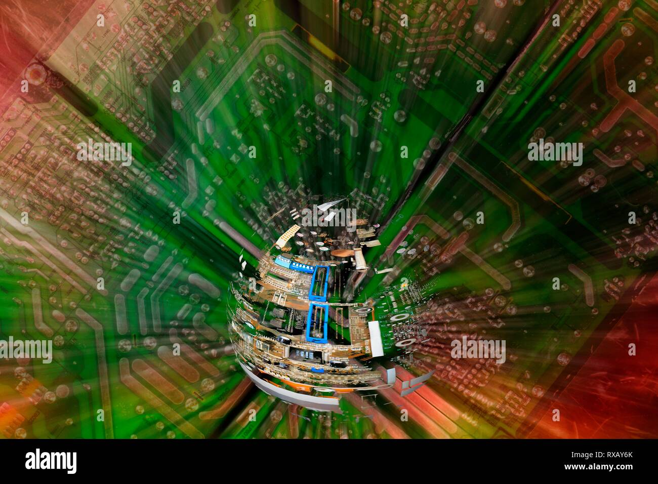 Computer parts and circuit board Stock Photo Alamy