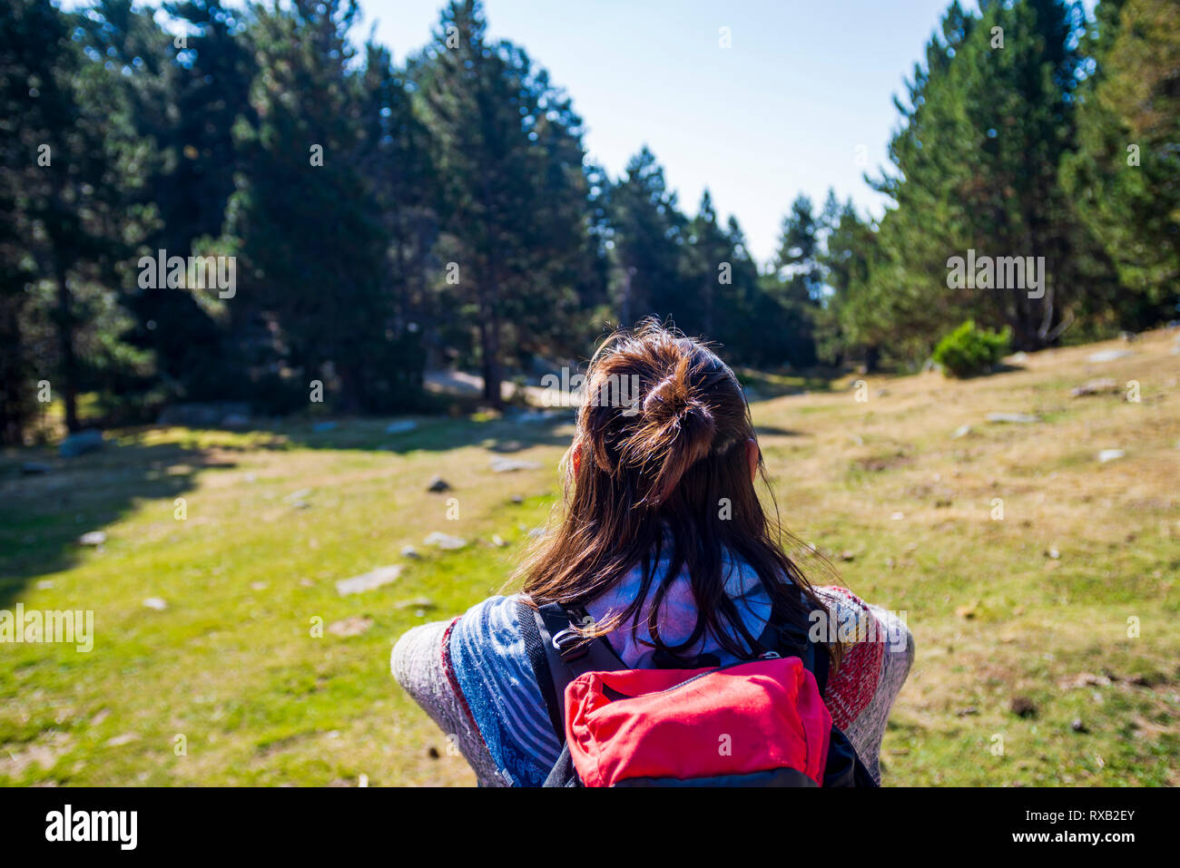 Hispanic backpack rear view hi-res stock photography and images - Alamy