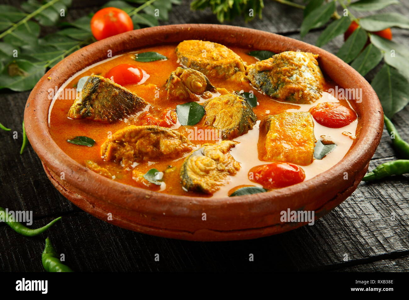 Homemade fish curry ,traditional Kerala recipes Stock Photo - Alamy