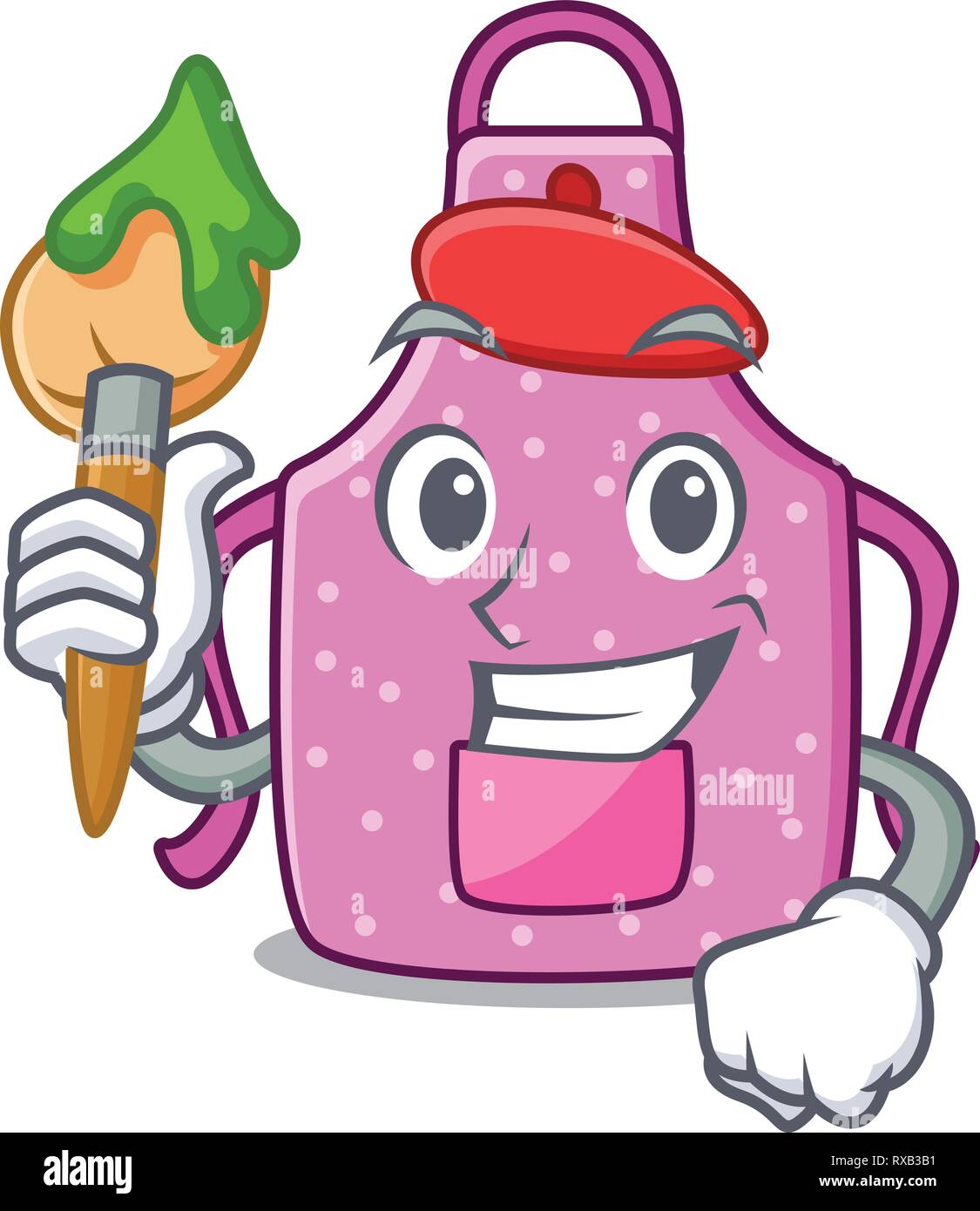 Artist kitchen apron isolated the with cartoon Stock Vector Image & Art ...