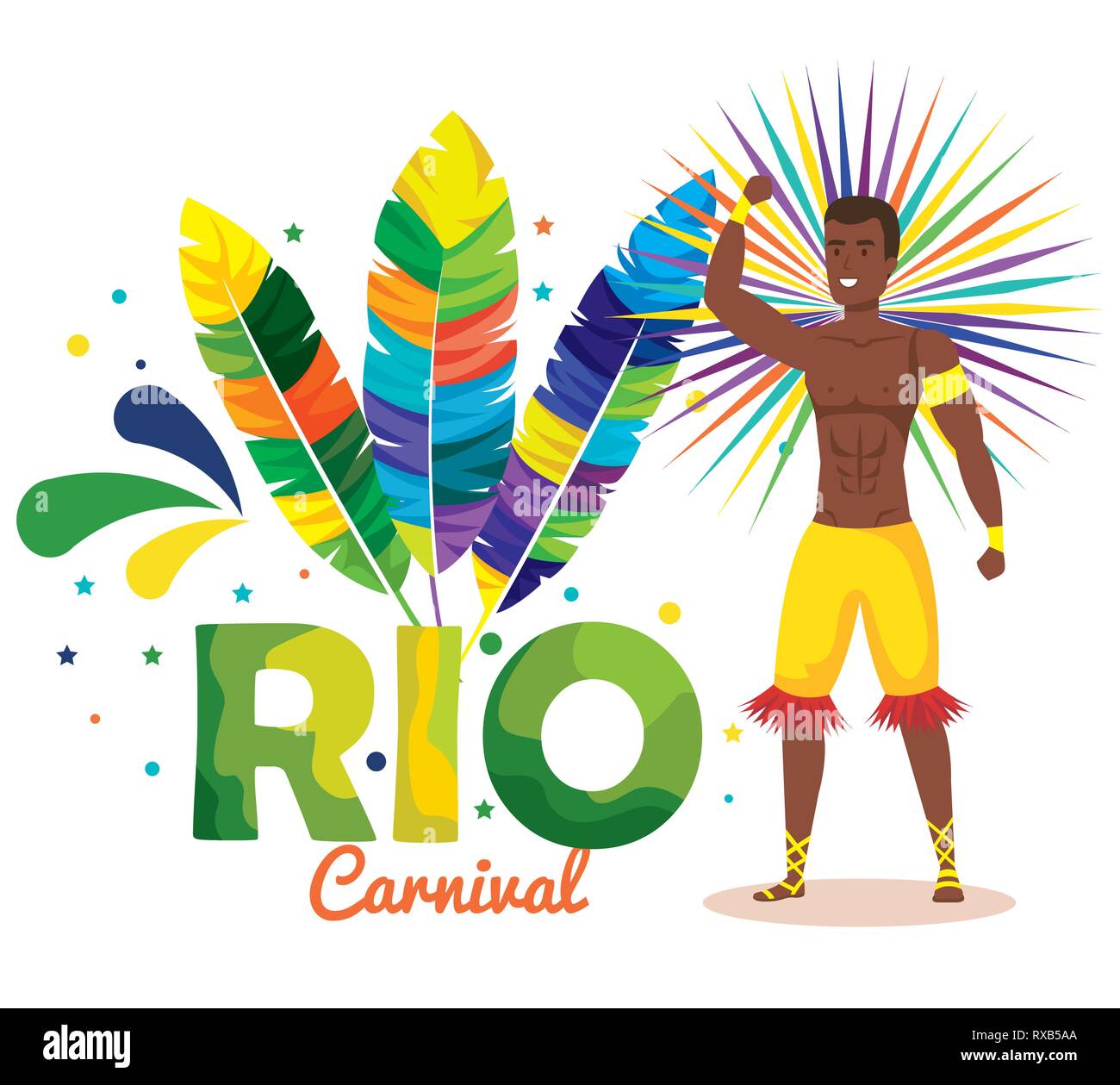brazilian male dancer character Stock Vector Image & Art - Alamy