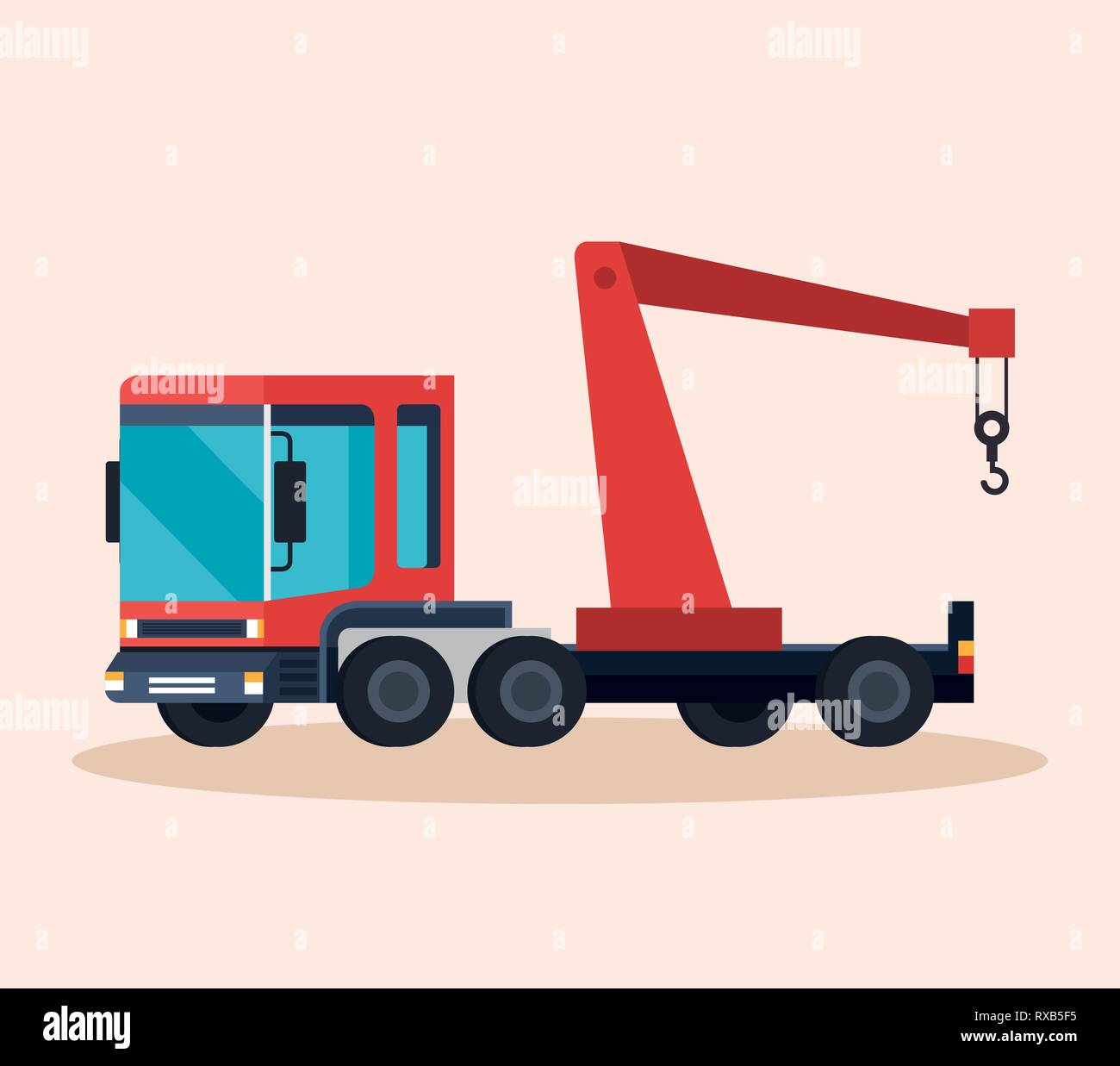 truck crane logistic service Stock Vector Image & Art - Alamy