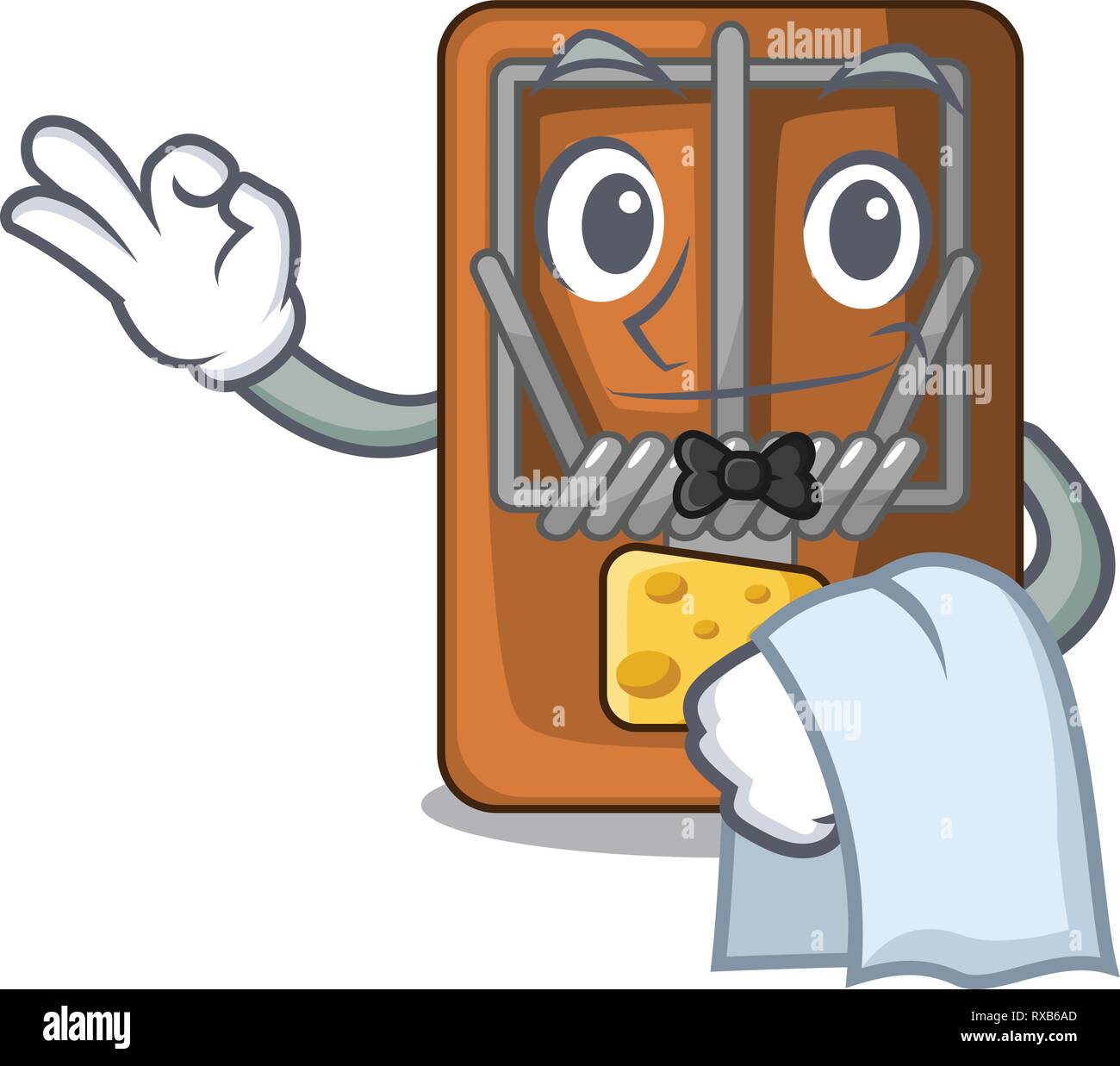 Waiter mousetrap isolated with in the cartoon Stock Vector Image & Art ...