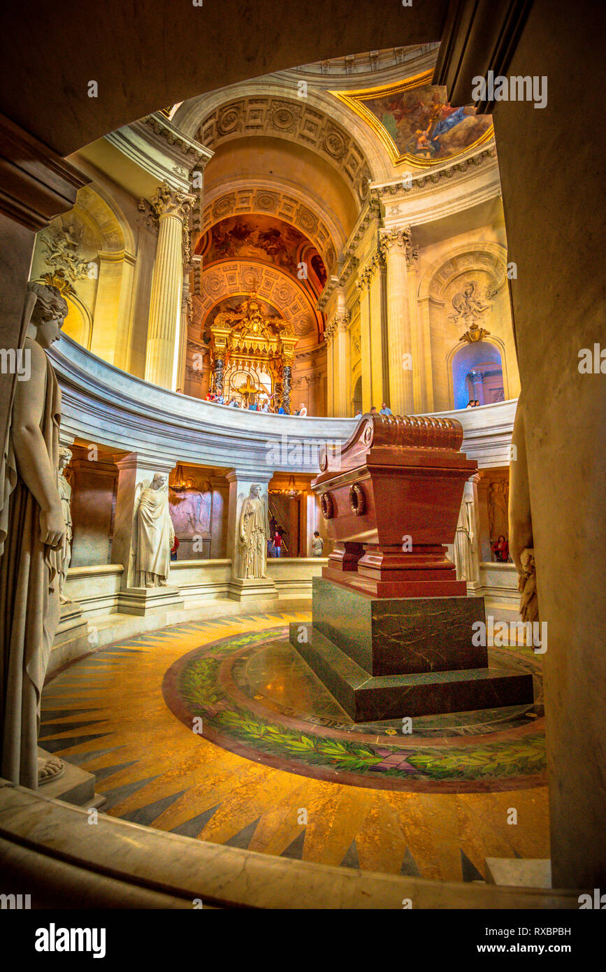 Dôme des Invalides museum, tomb of Napoleon, Paris, France (no property release) Stock Photo