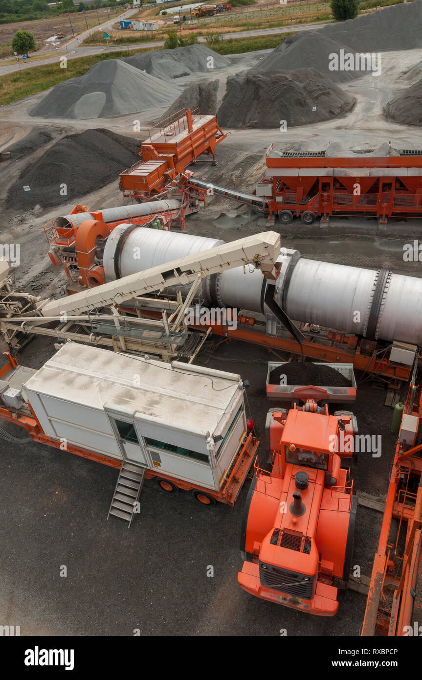 Mobile asphalt mixing plant. Top view Stock Photo Alamy