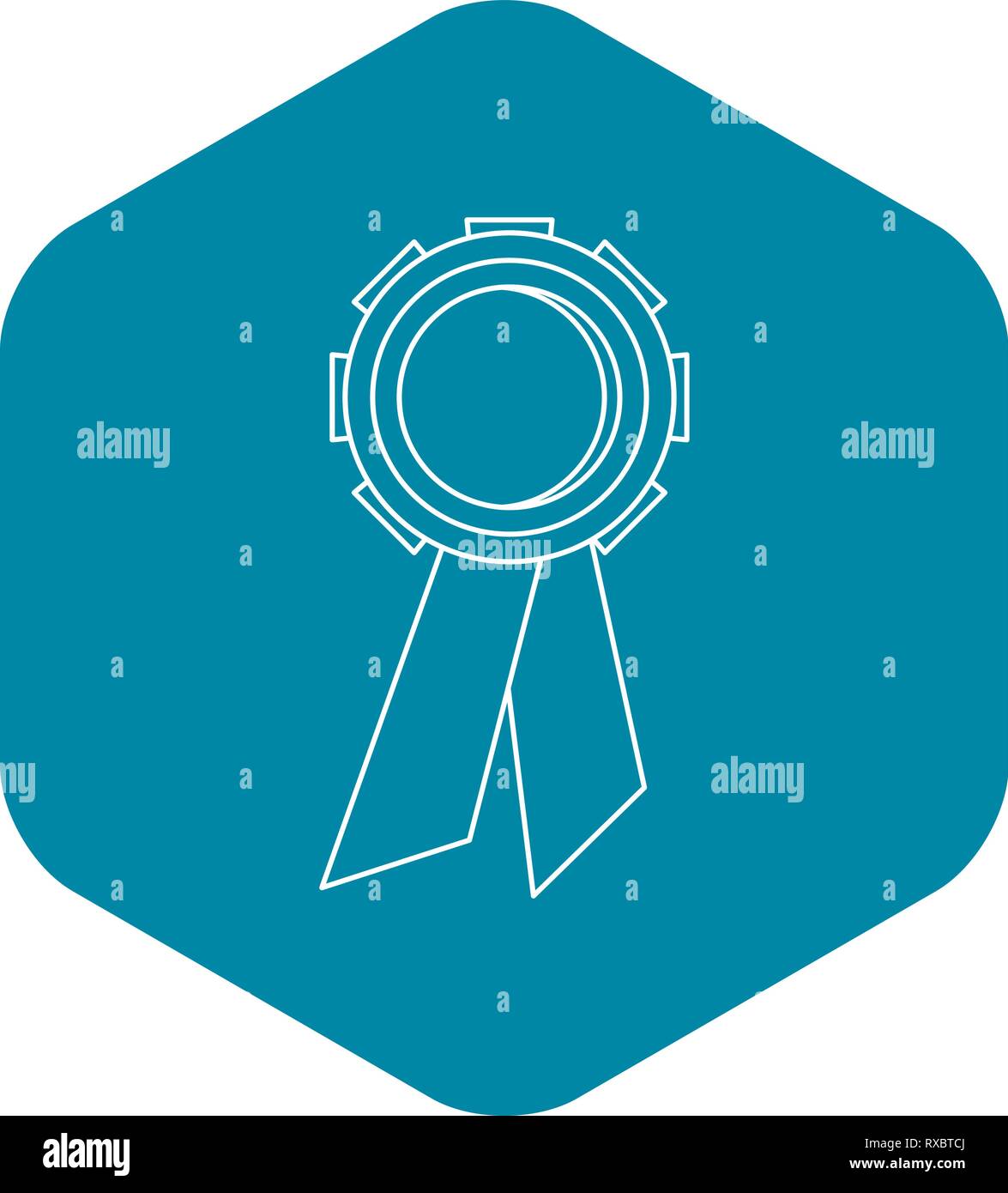 Champion medal icon, outline style Stock Vector Image & Art - Alamy