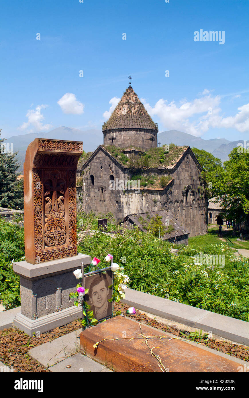 The World Heritage listed Sanahin Monastery, built in the 10th century, in the Debed Canyon, Armenia.. Armenia is the oldest Christian nation on earth Stock Photo
