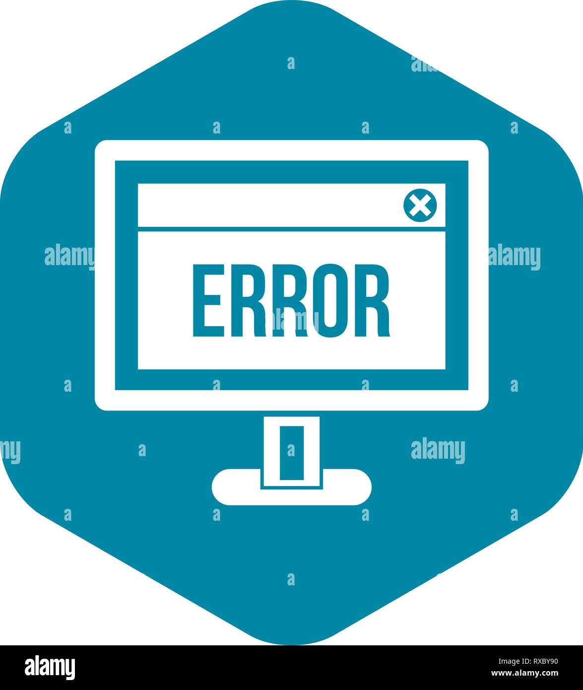 Error sign on a computer monitor icon Stock Vector Image & Art Alamy