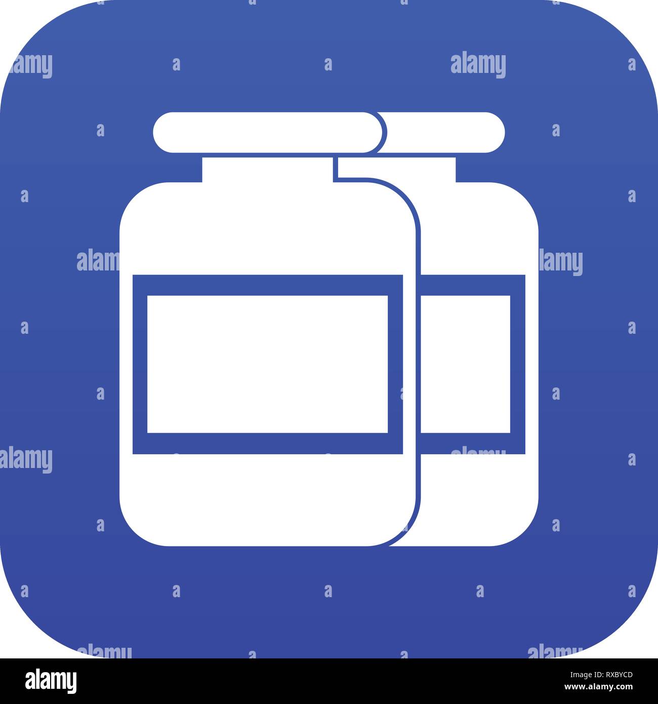 Nutritional supplement for athletes icon digital blue Stock Vector ...