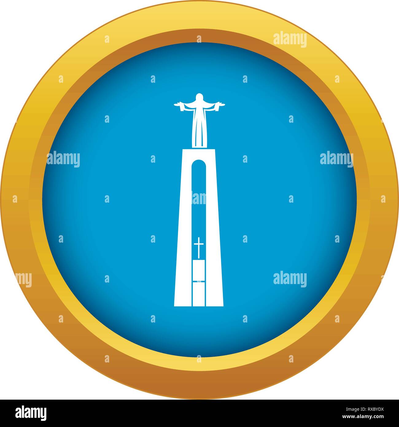 Christ statue icon blue vector isolated Stock Vector Image & Art - Alamy