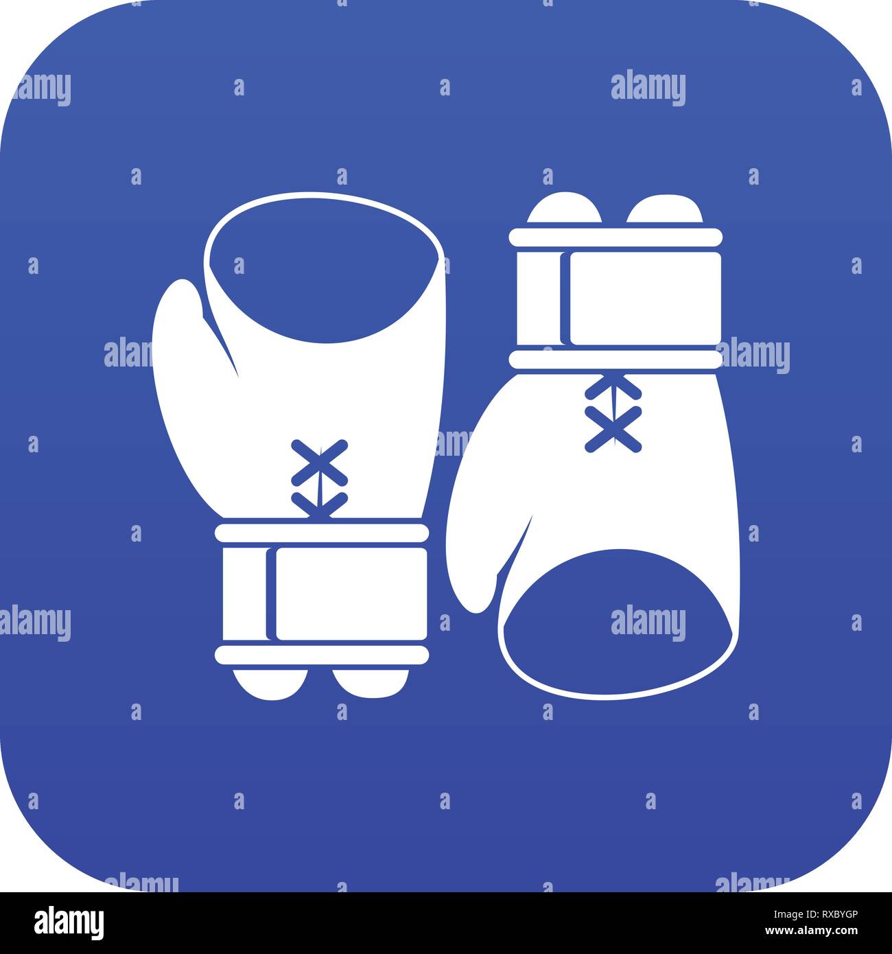 Boxing gloves icon digital blue Stock Vector Image & Art - Alamy