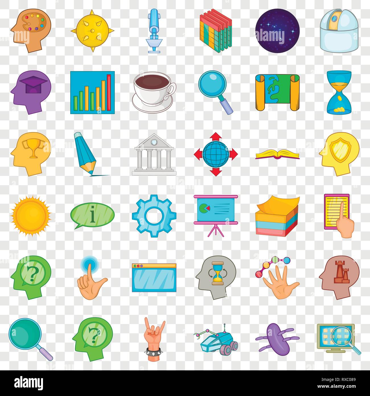 Long brainstorm icons set, cartoon style Stock Vector Image & Art - Alamy