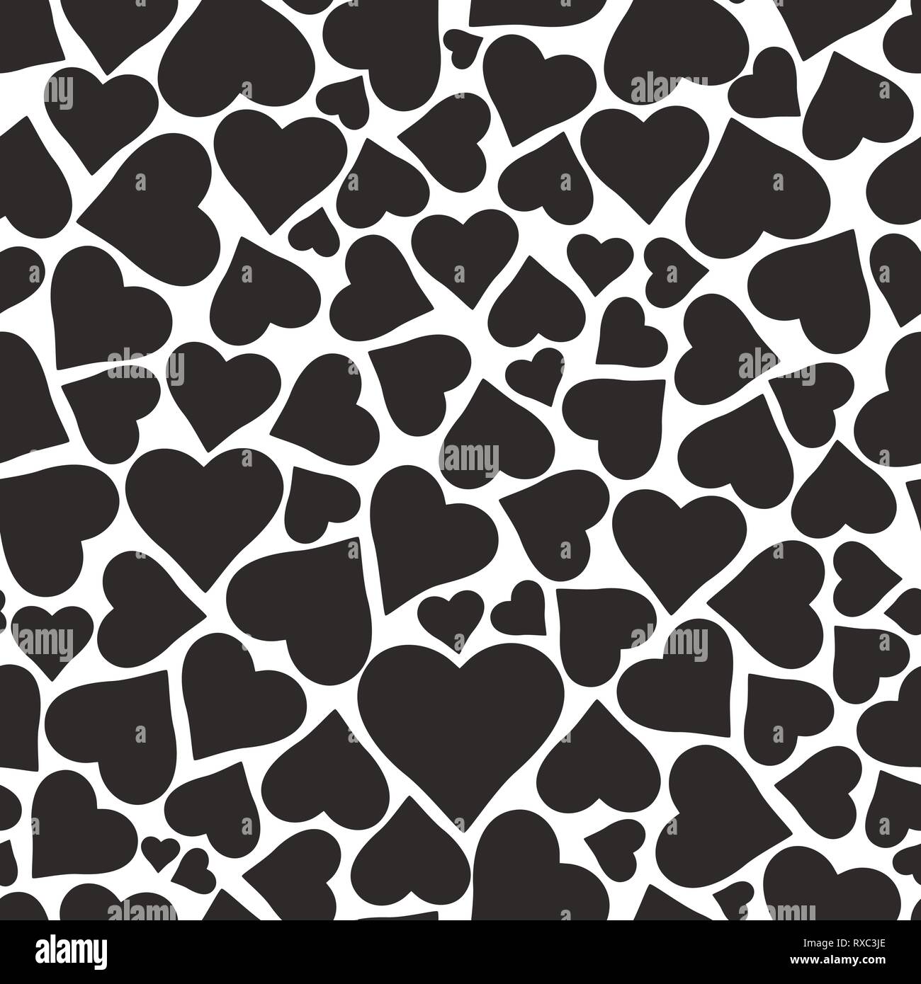 Seamless pattern with hearts. Isolated vector illustration Stock Vector ...
