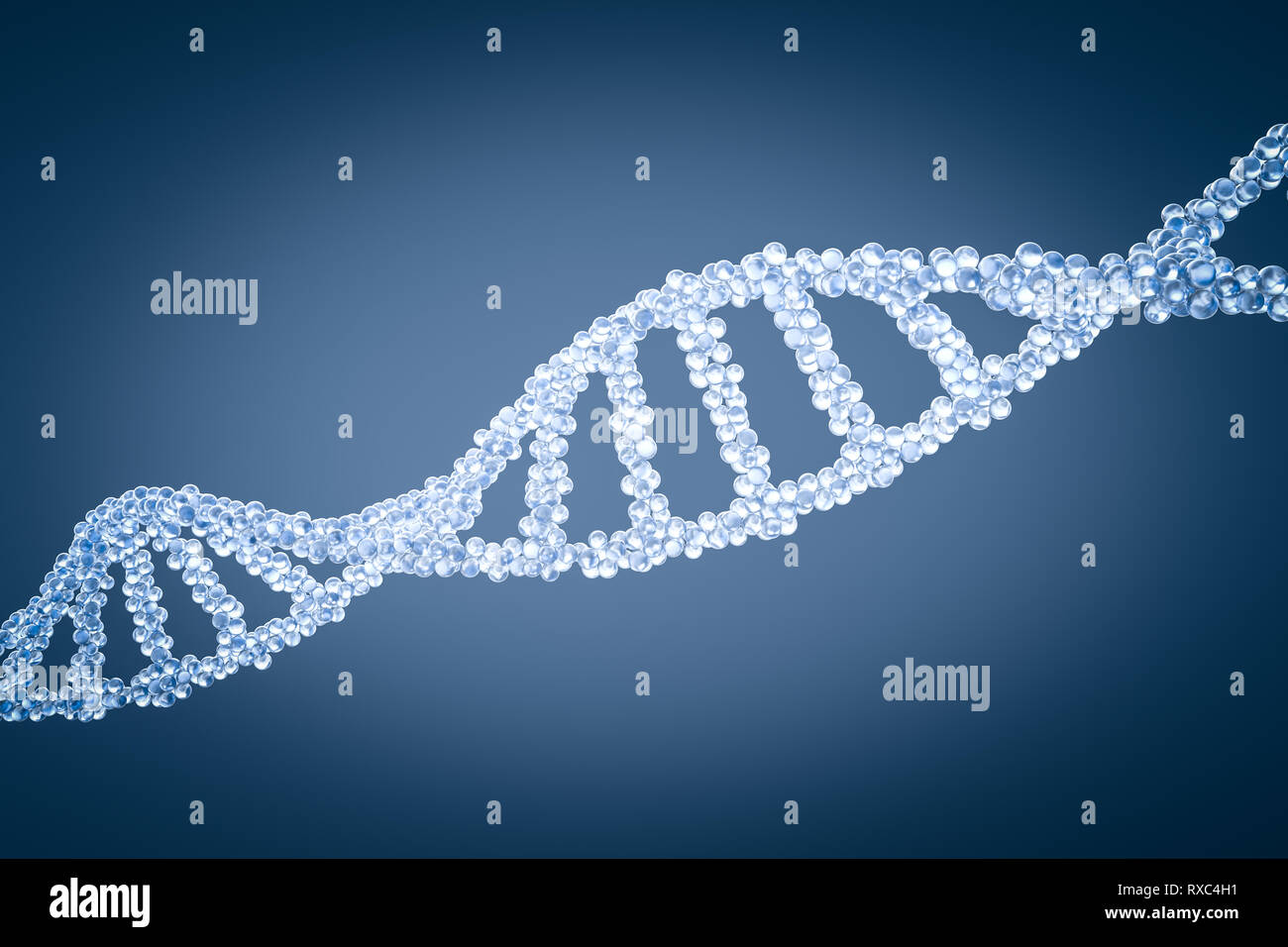 3d rendering, DNA with blue background Stock Photo - Alamy