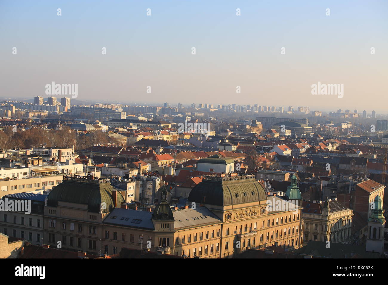 zagreb rooftop skyline Stock Photo - Alamy