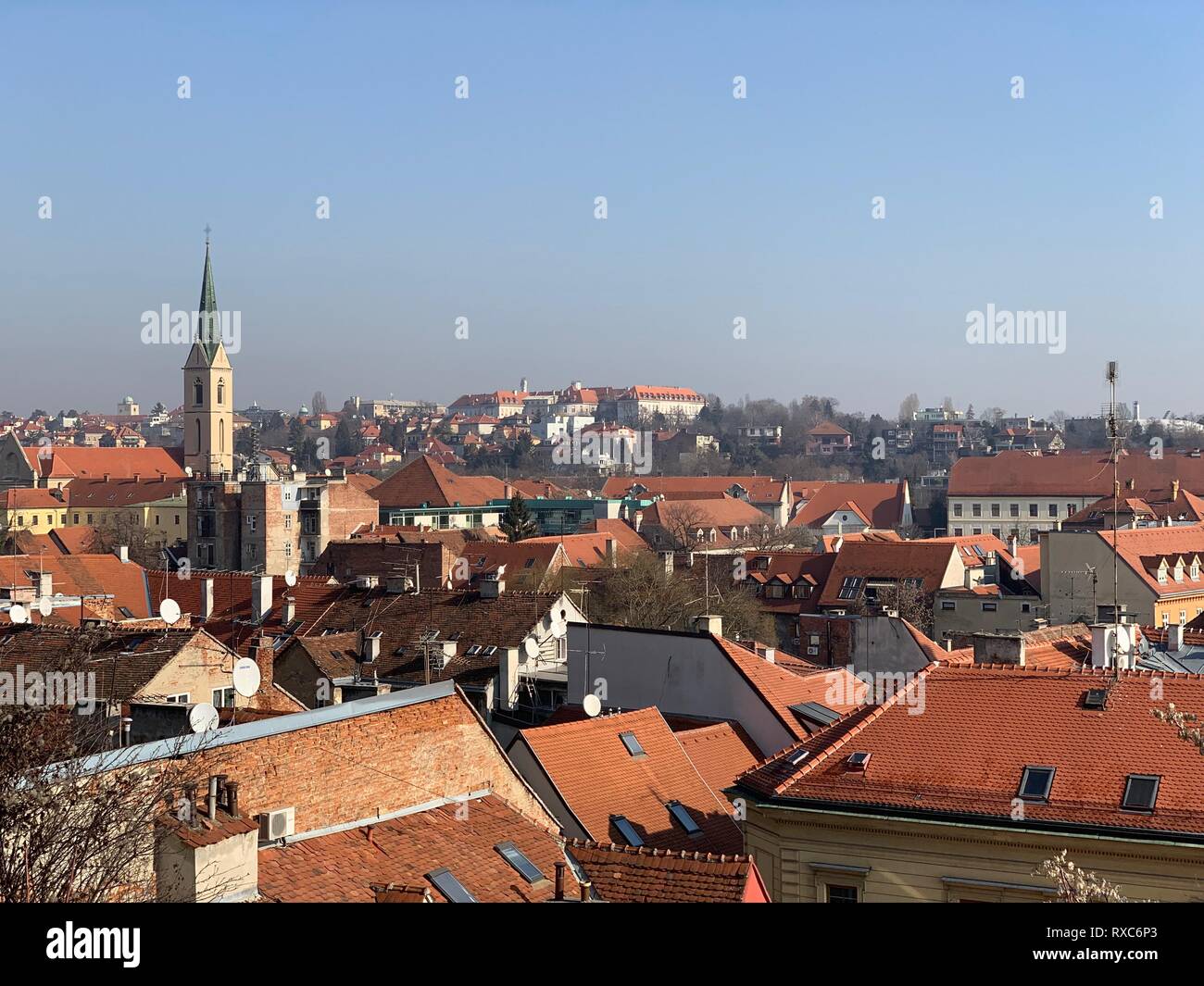 zagreb rooftop skyline Stock Photo - Alamy