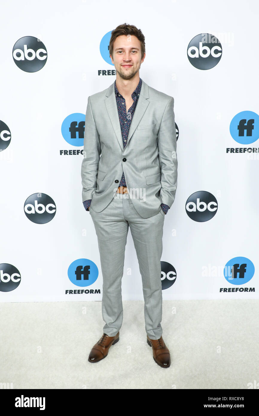 Sam Straley Serious 2019 Winter TCA Press Tour - Disney ABC Television held at the Langham ...